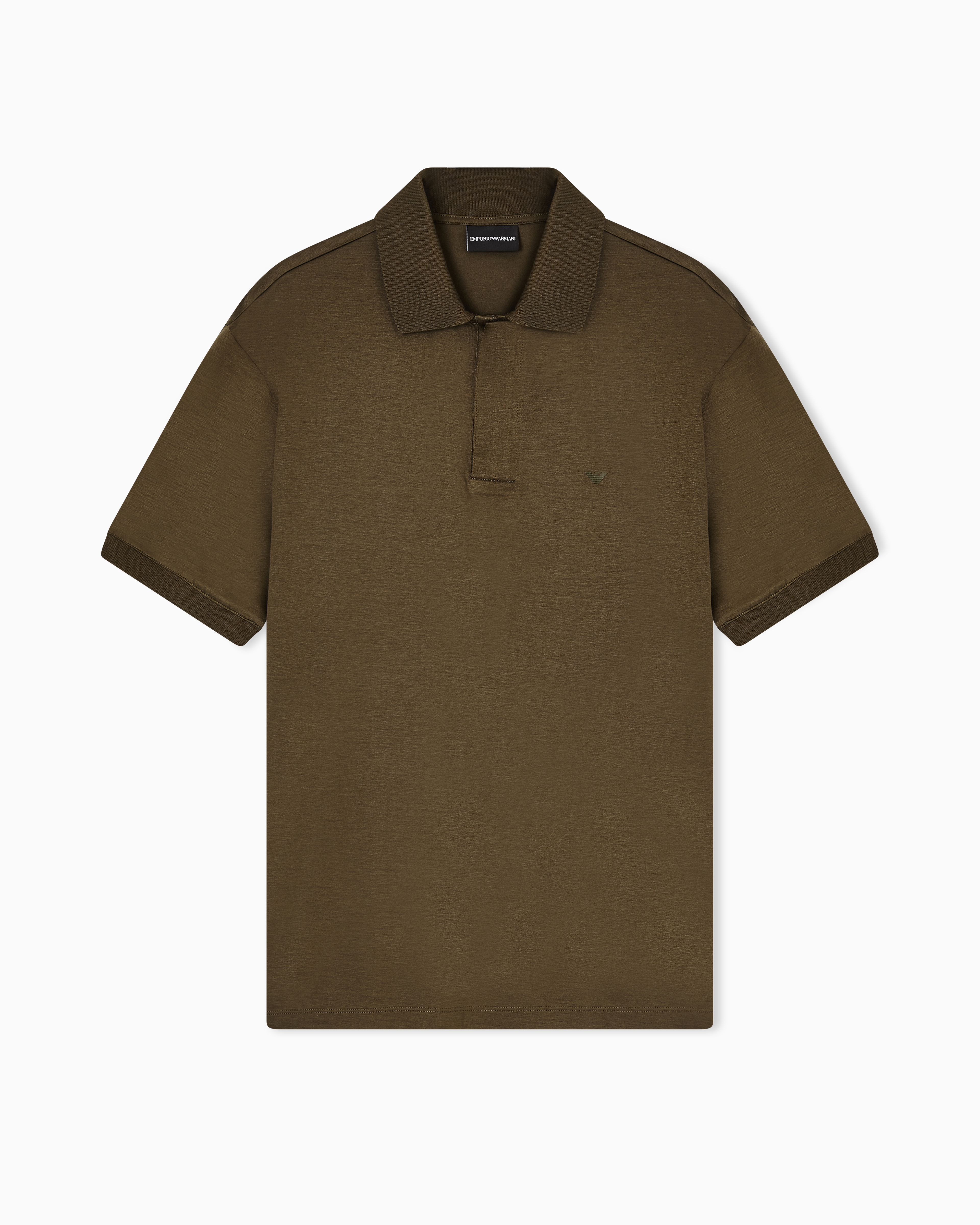 Emporio Armani Polo In Jersey Misto Lyocell Travel Essential