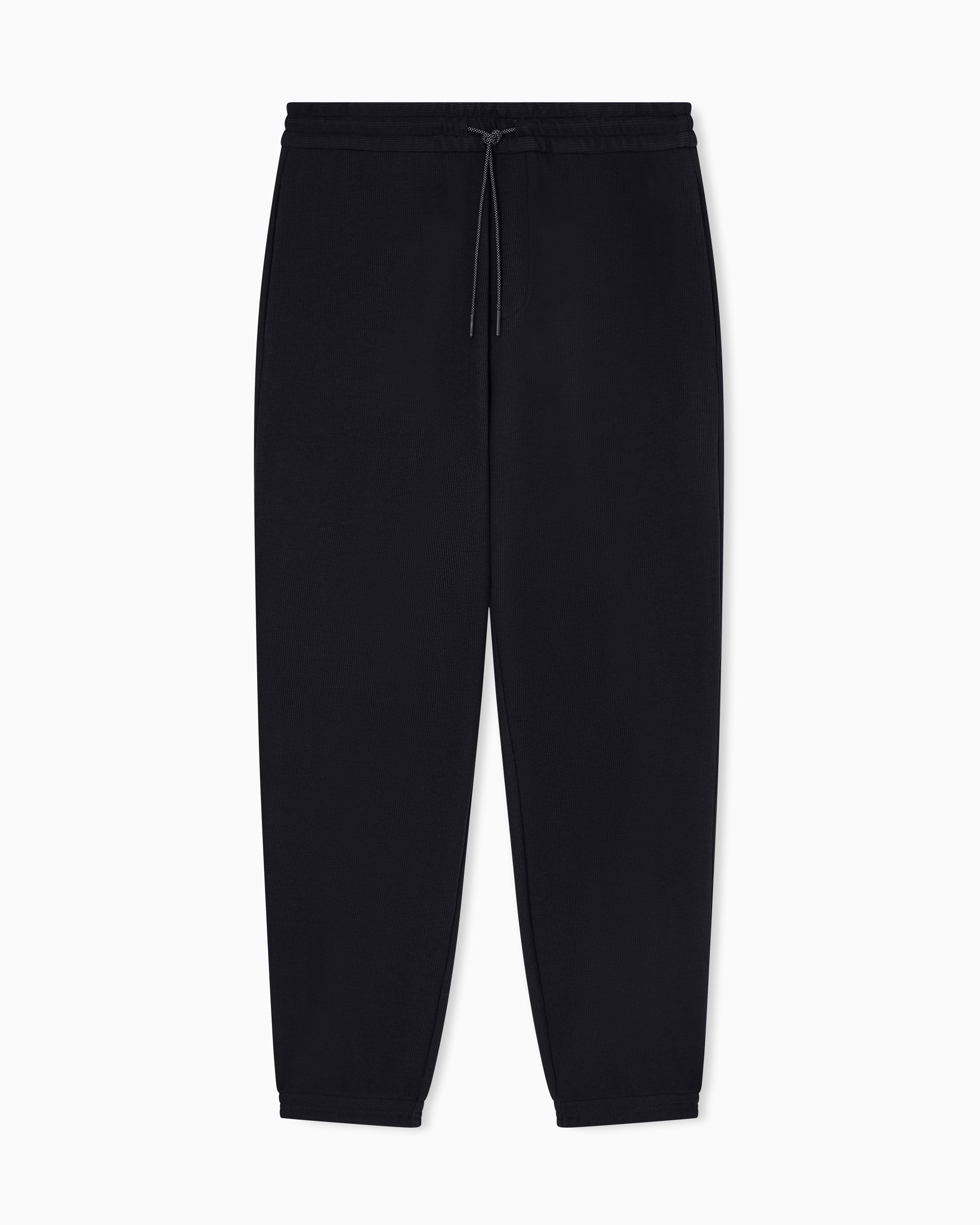 Emporio Armani Blue Travel Essential Canneté Jersey Joggers