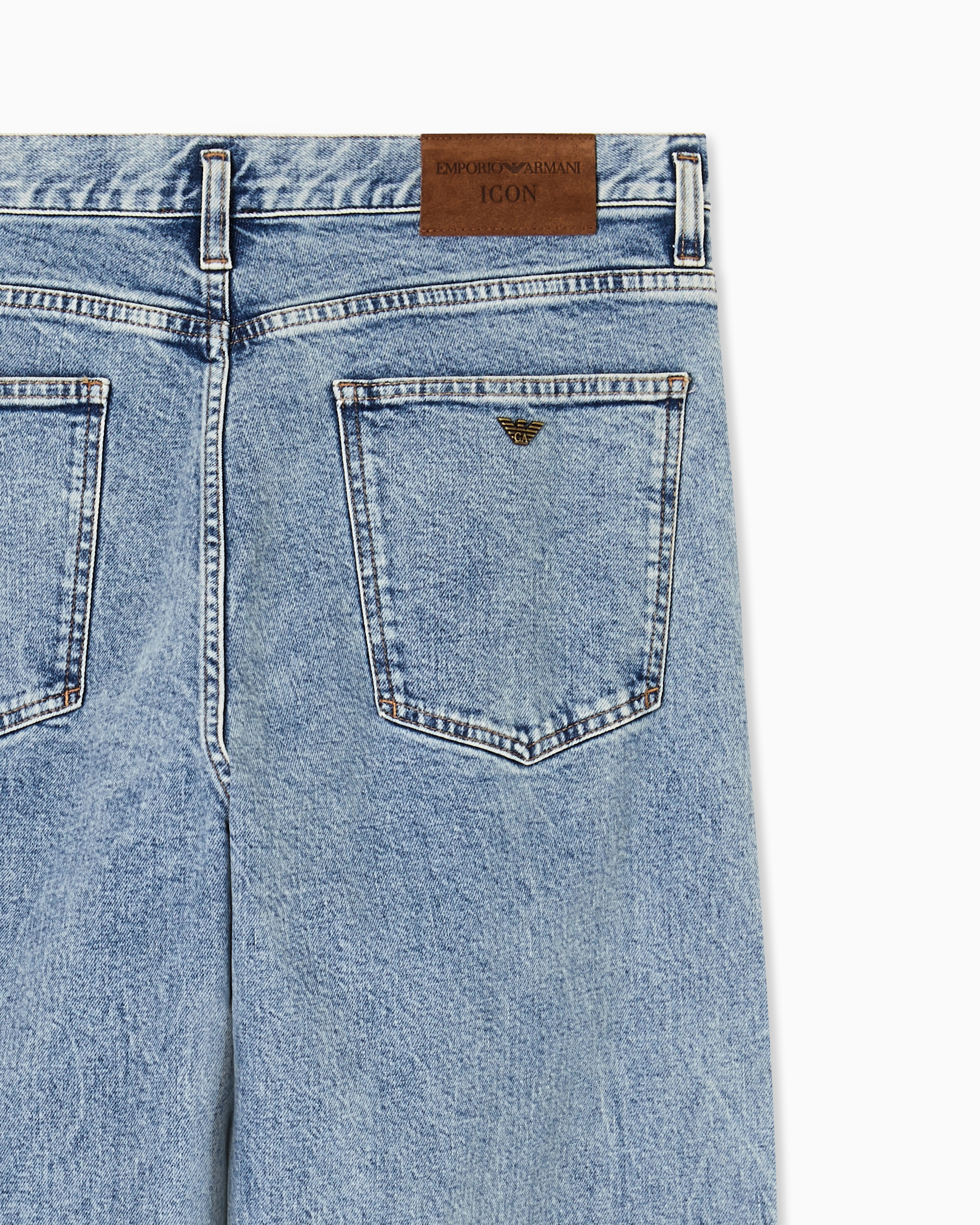 90s ARMANI JEANS m-51 ITALY製 Icon stretch-drill oval-leg jeans | Emporio Armani