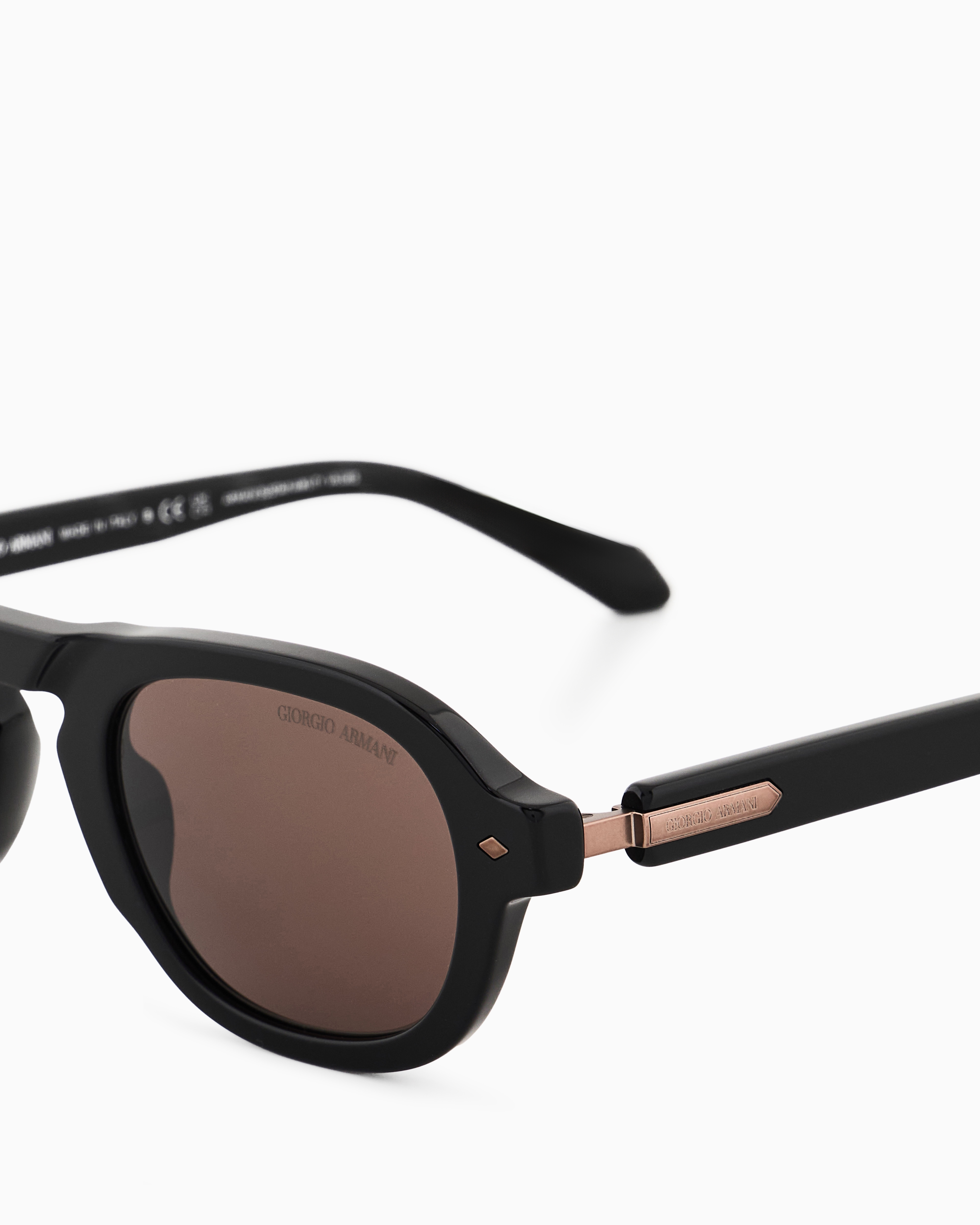 Giorgio Armani Asian-fit Square Sunglasses For Men In Brown
