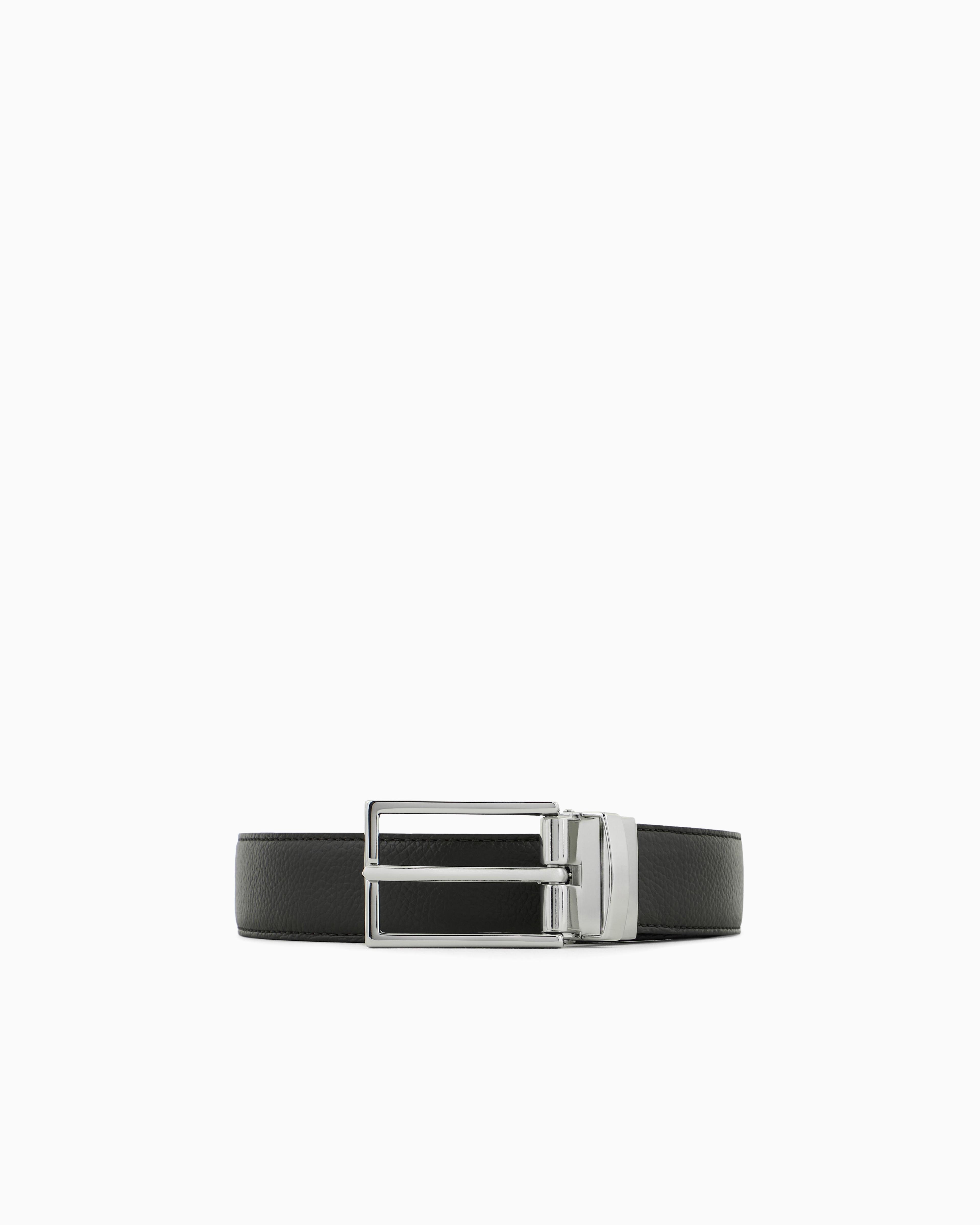 Emporio Armani Black Reversible Leather Belt
