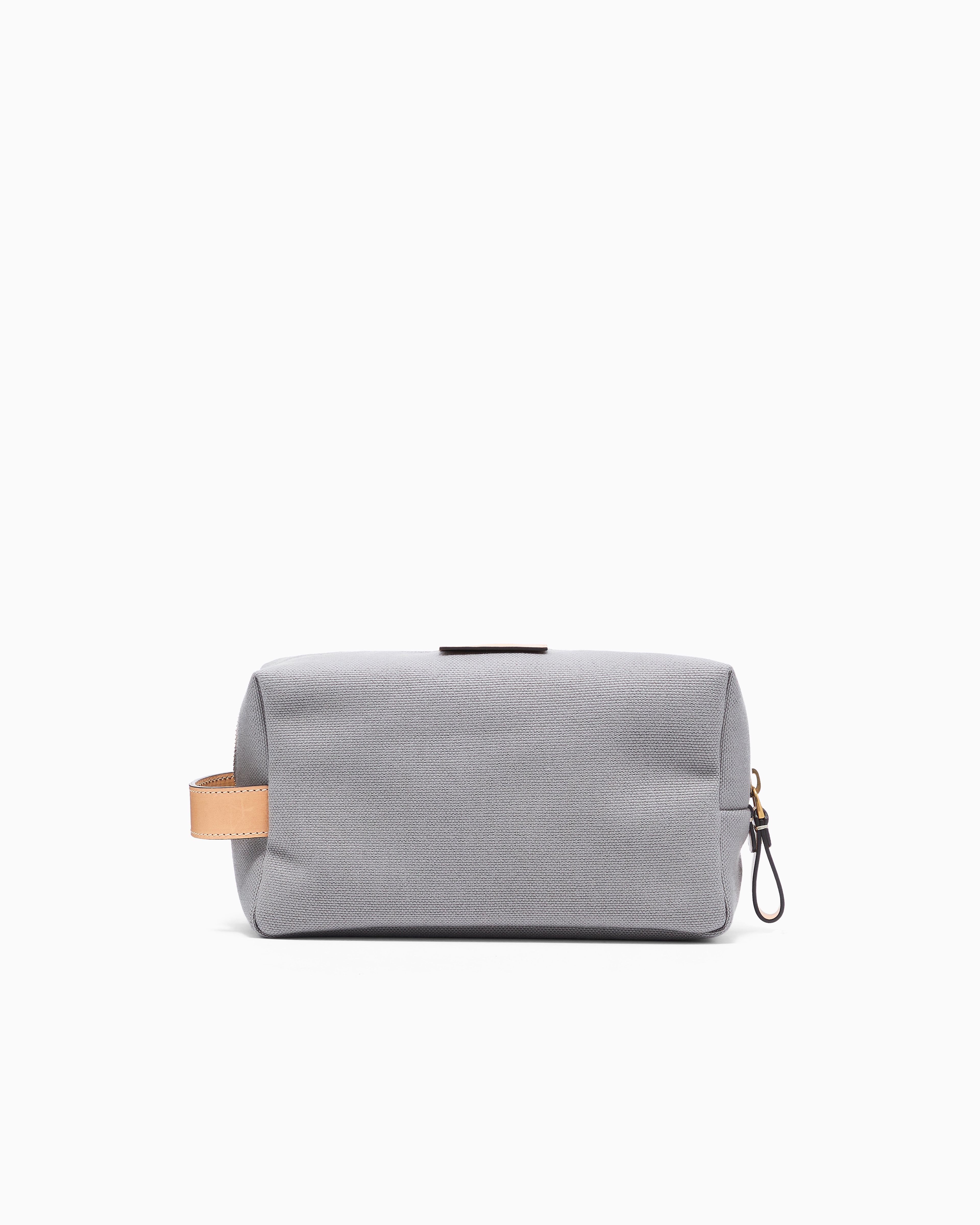 Giorgio Armani Grey Canvas And Leather Washbag