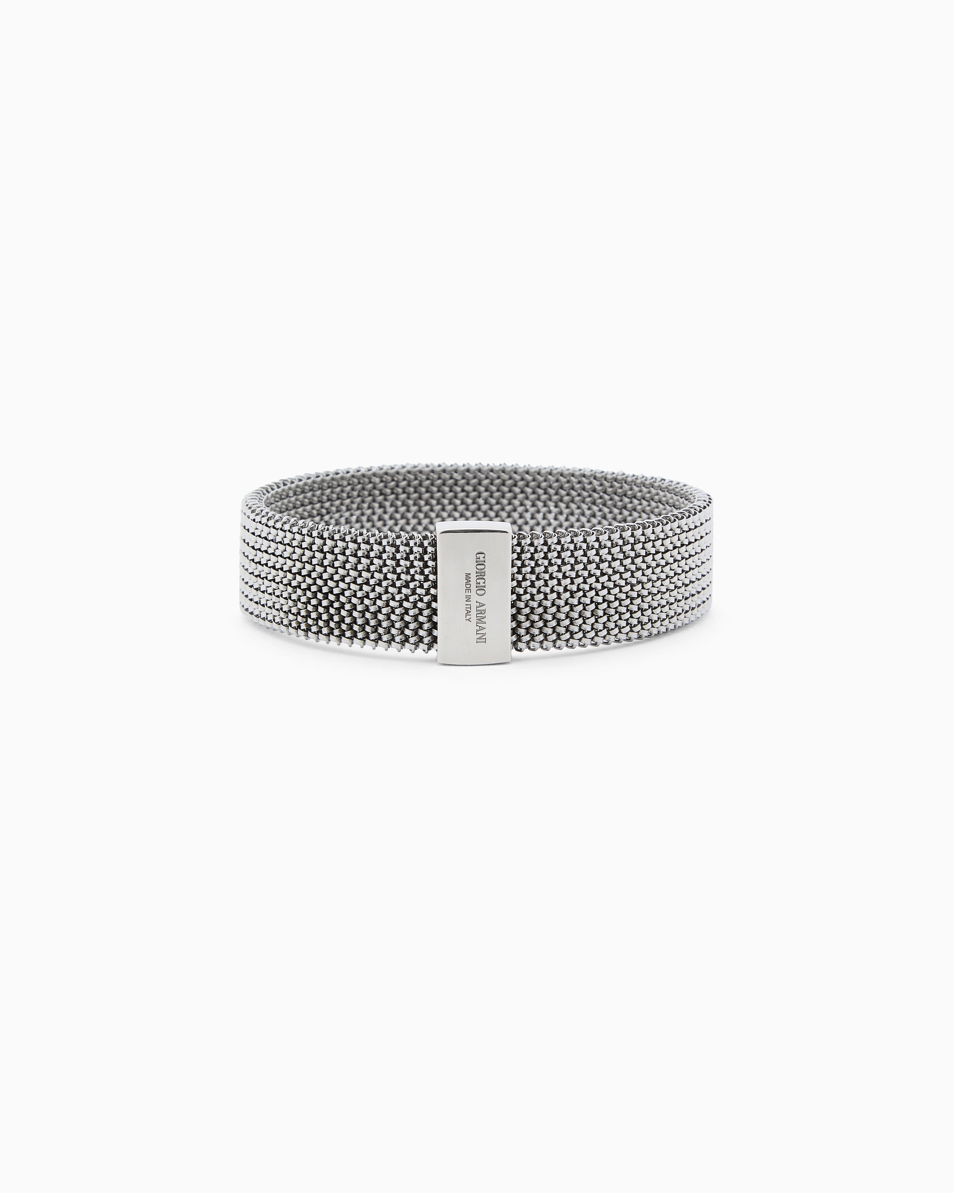 Giorgio Armani Silver Steel And Sterling Bracelet