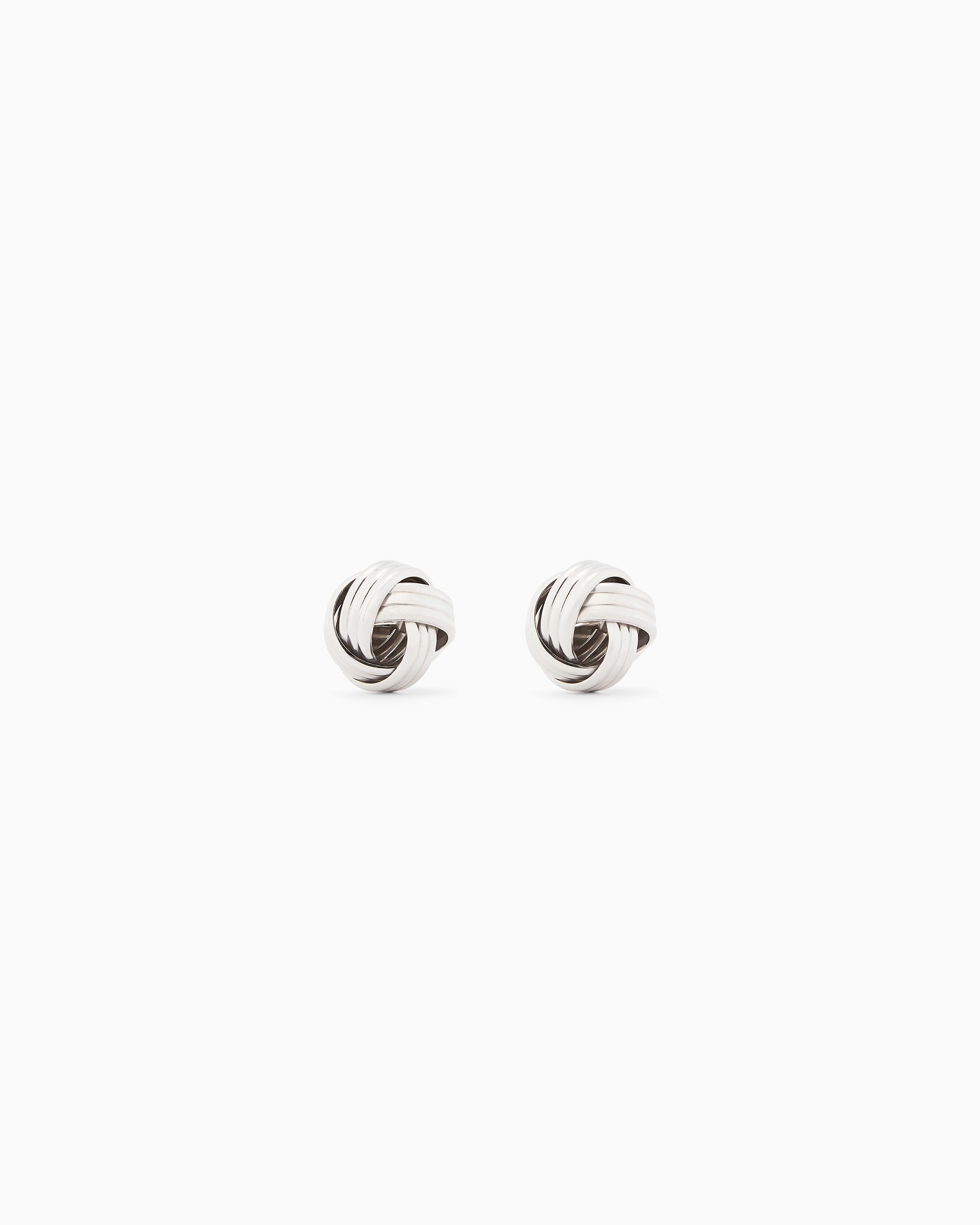 Giorgio Armani Sterling Silver Cufflinks In Metallic