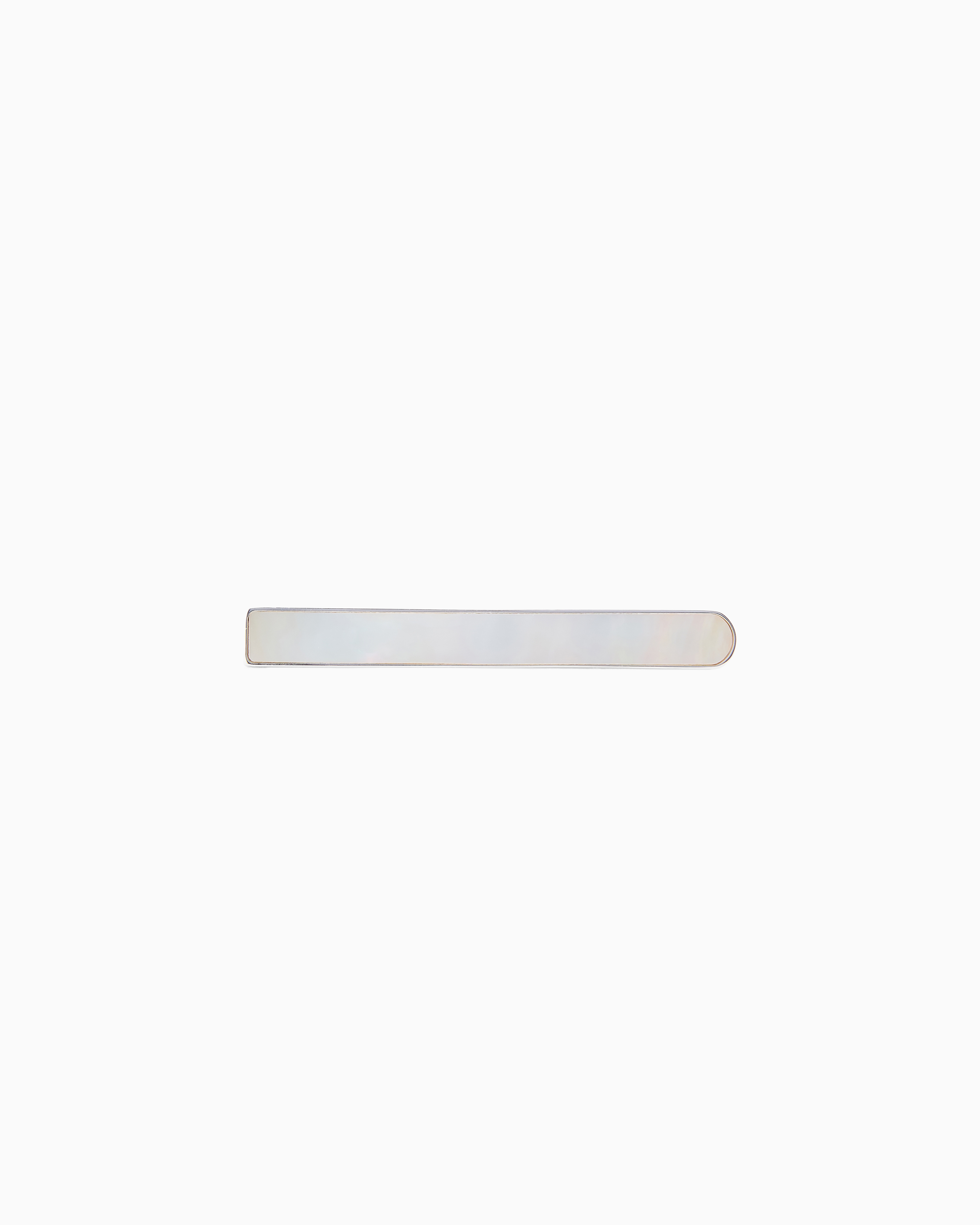 Giorgio Armani White Sterling Silver Tie Bar