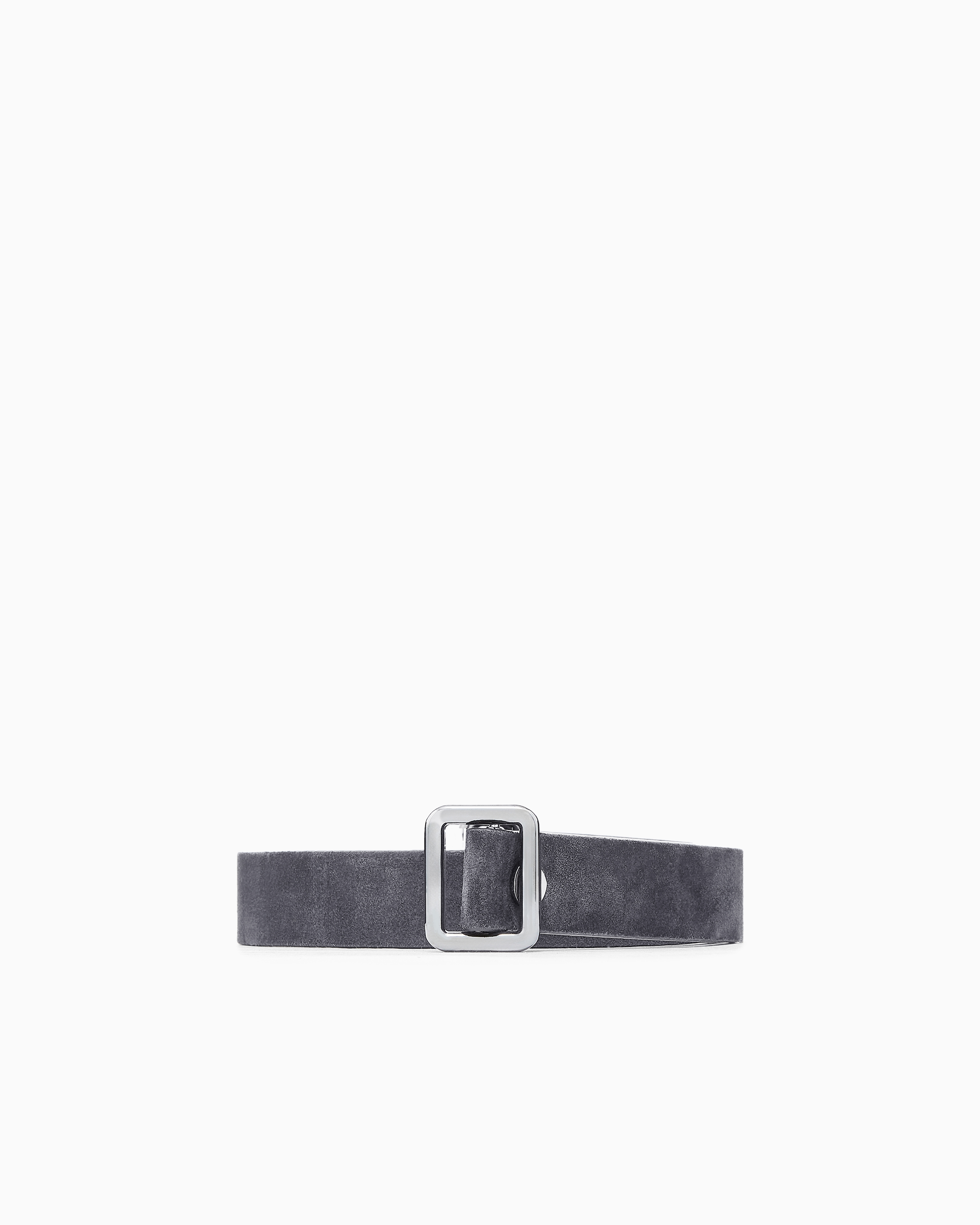 Giorgio Armani Suede Belt In Blue
