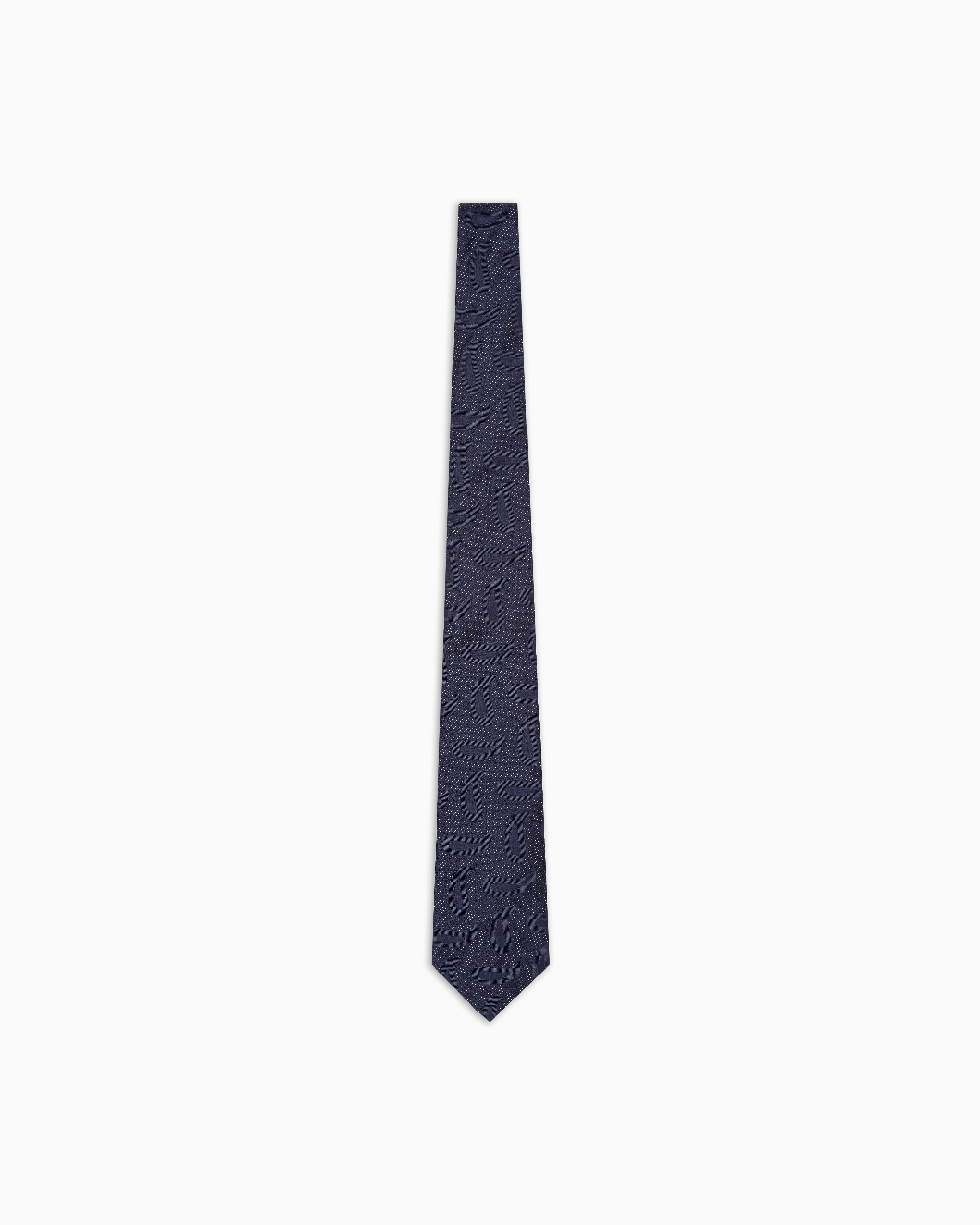 Giorgio Armani Blue Jacquard Silk Tie