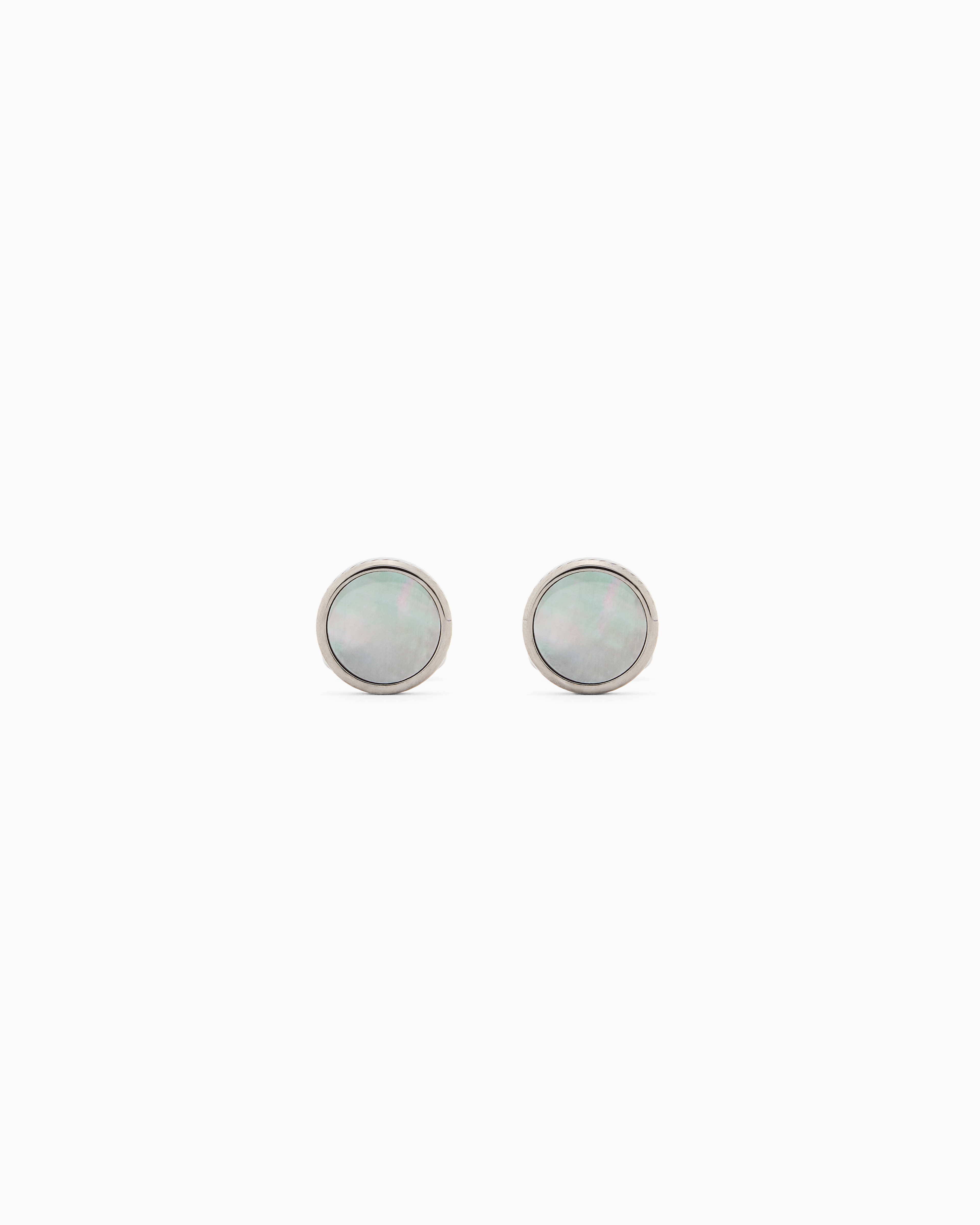 Mother-of-pearl and sterling silver cufflinks | Giorgio Armani
