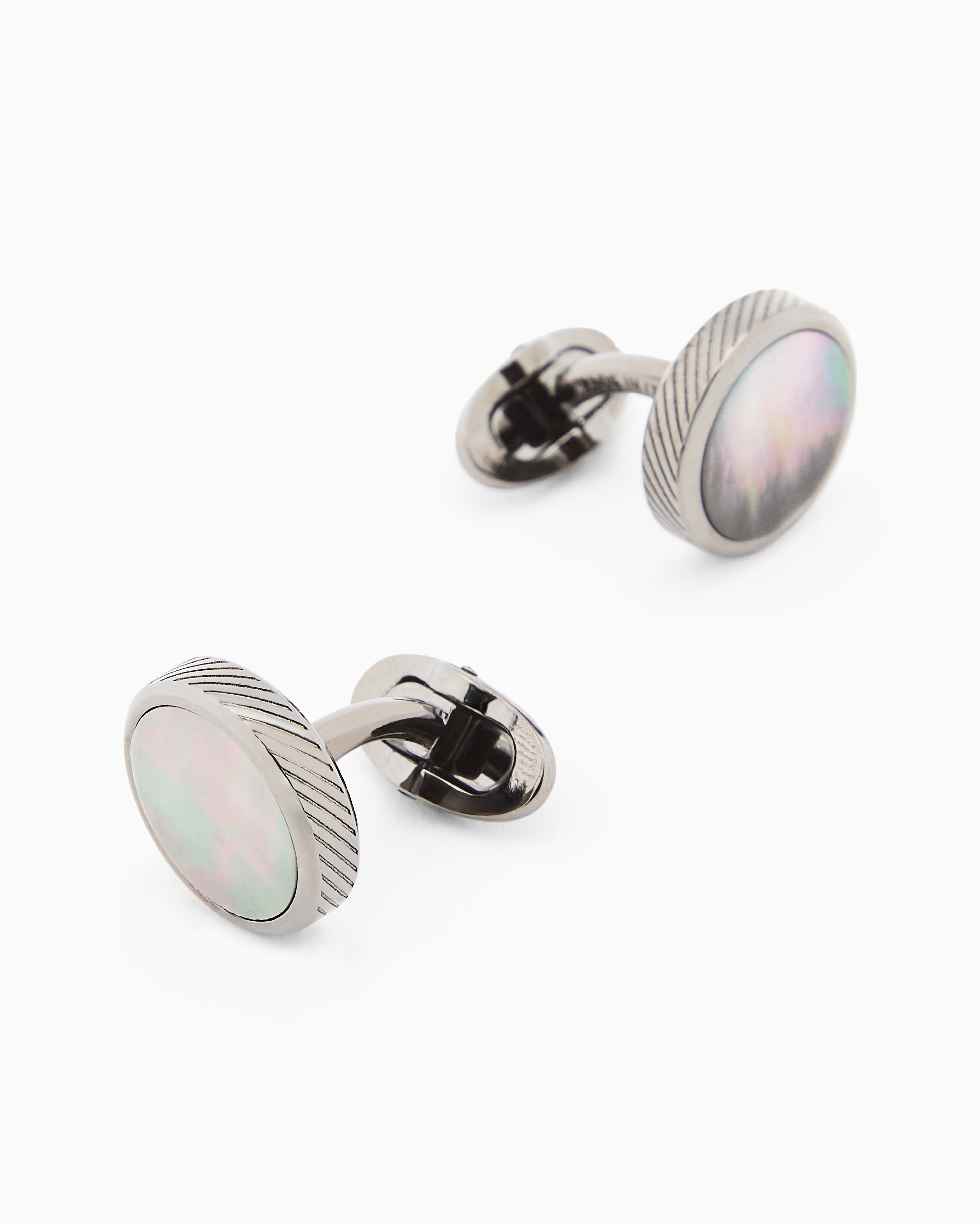 Mother-of-pearl and sterling silver cufflinks | Giorgio Armani