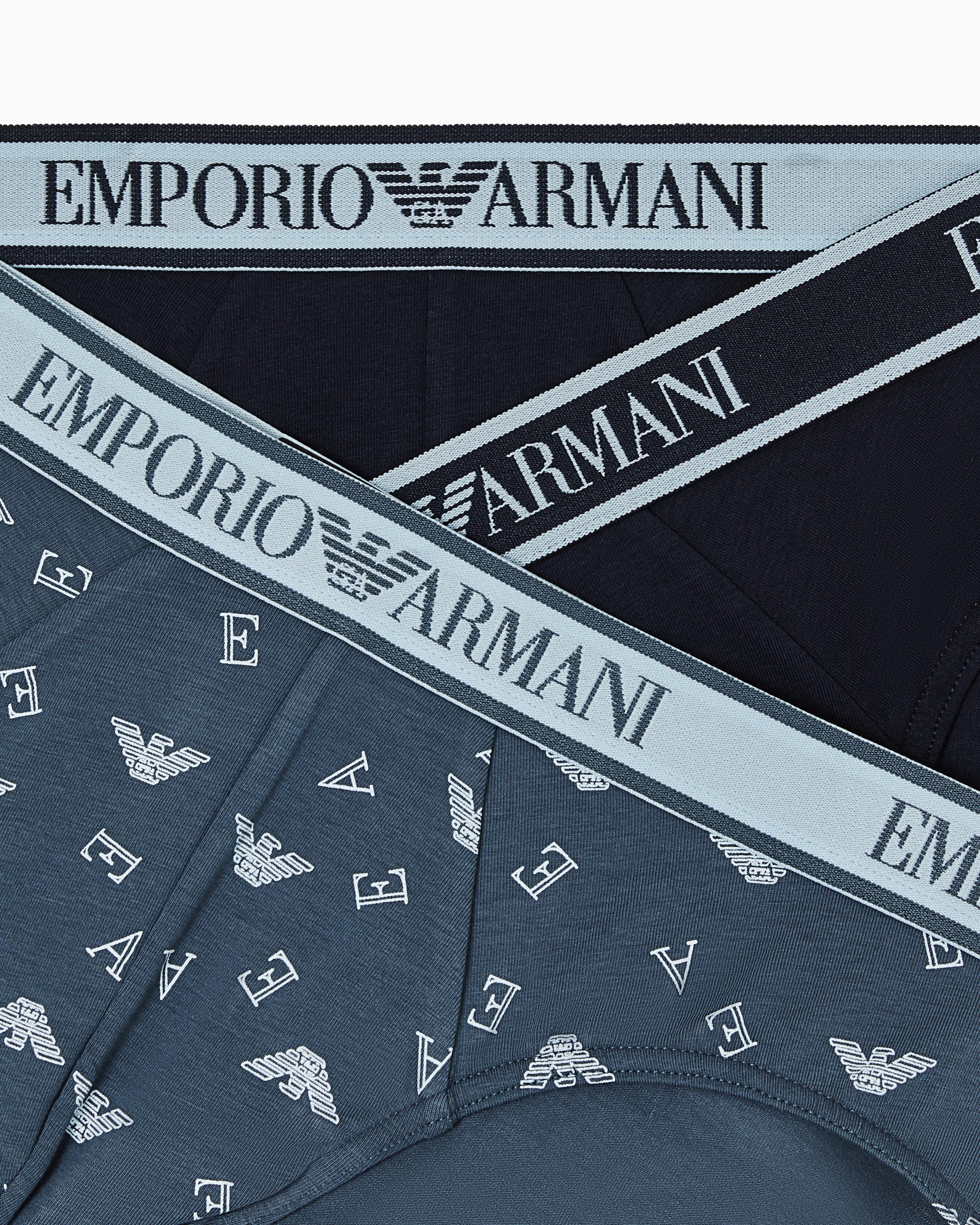 Three-pack of briefs with Core logo waistband | Emporio Armani