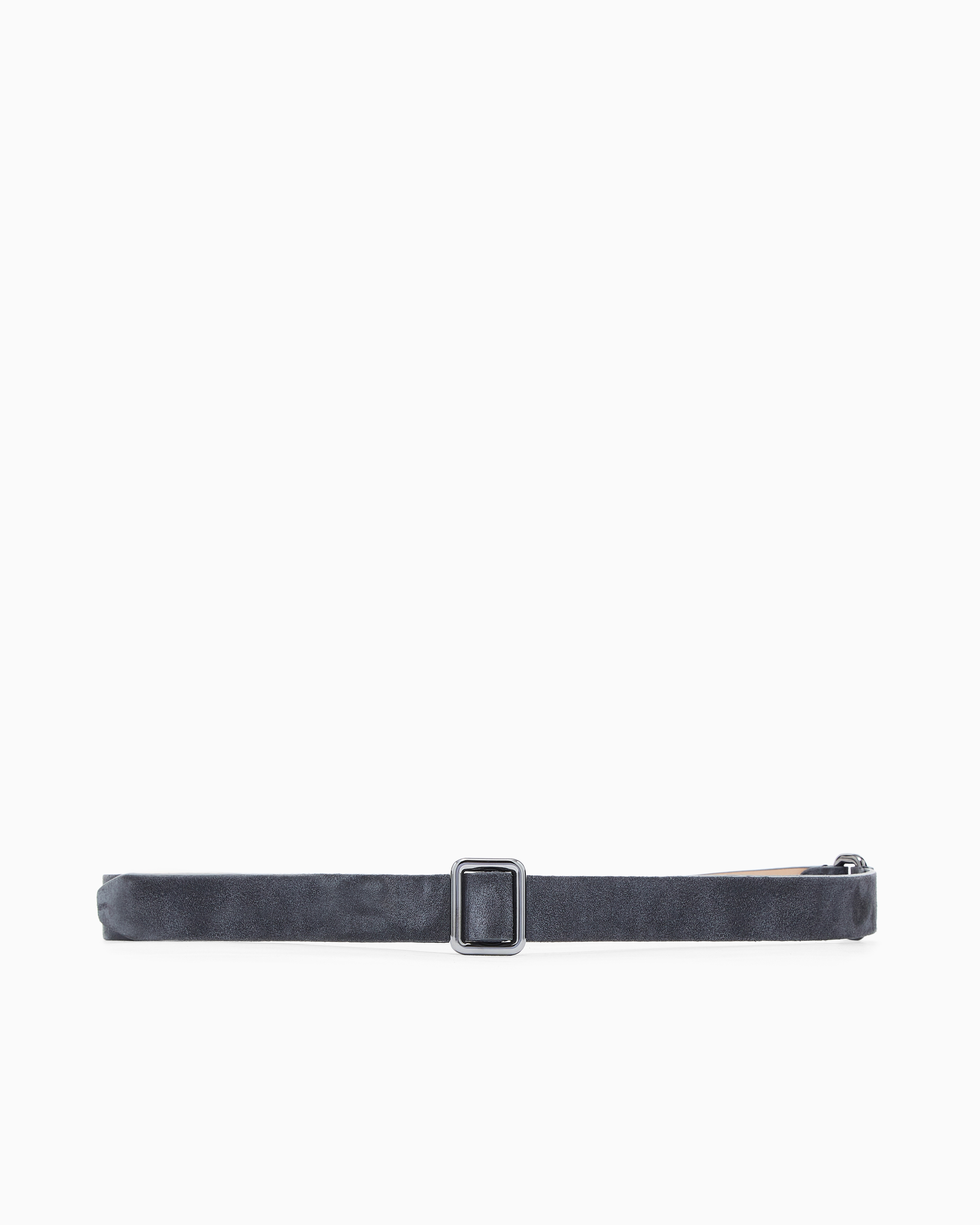 Giorgio Armani Suede Belt In Blue