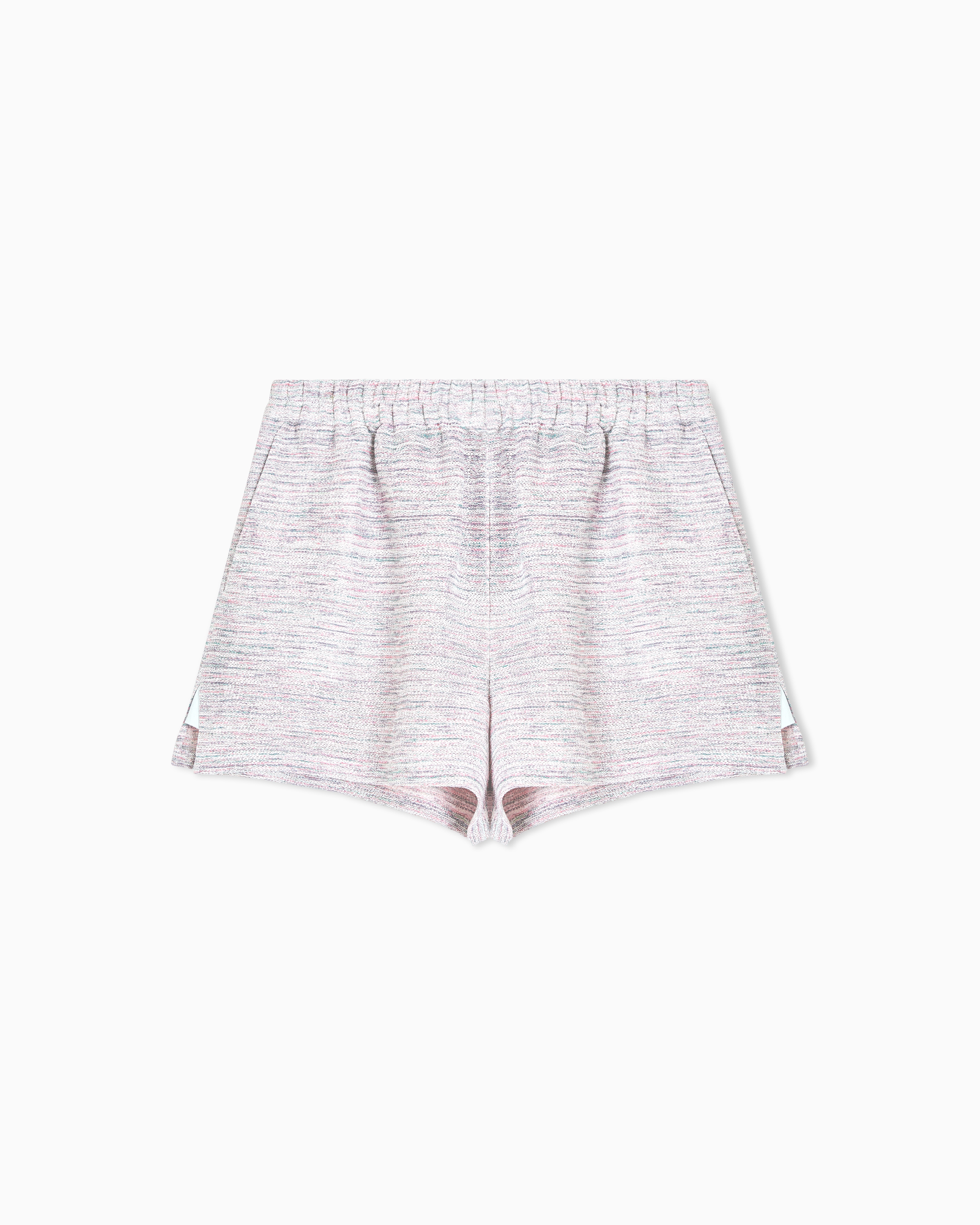 Giorgio Armani Pink Shorts In A Viscose And Linen Mouliné Knit