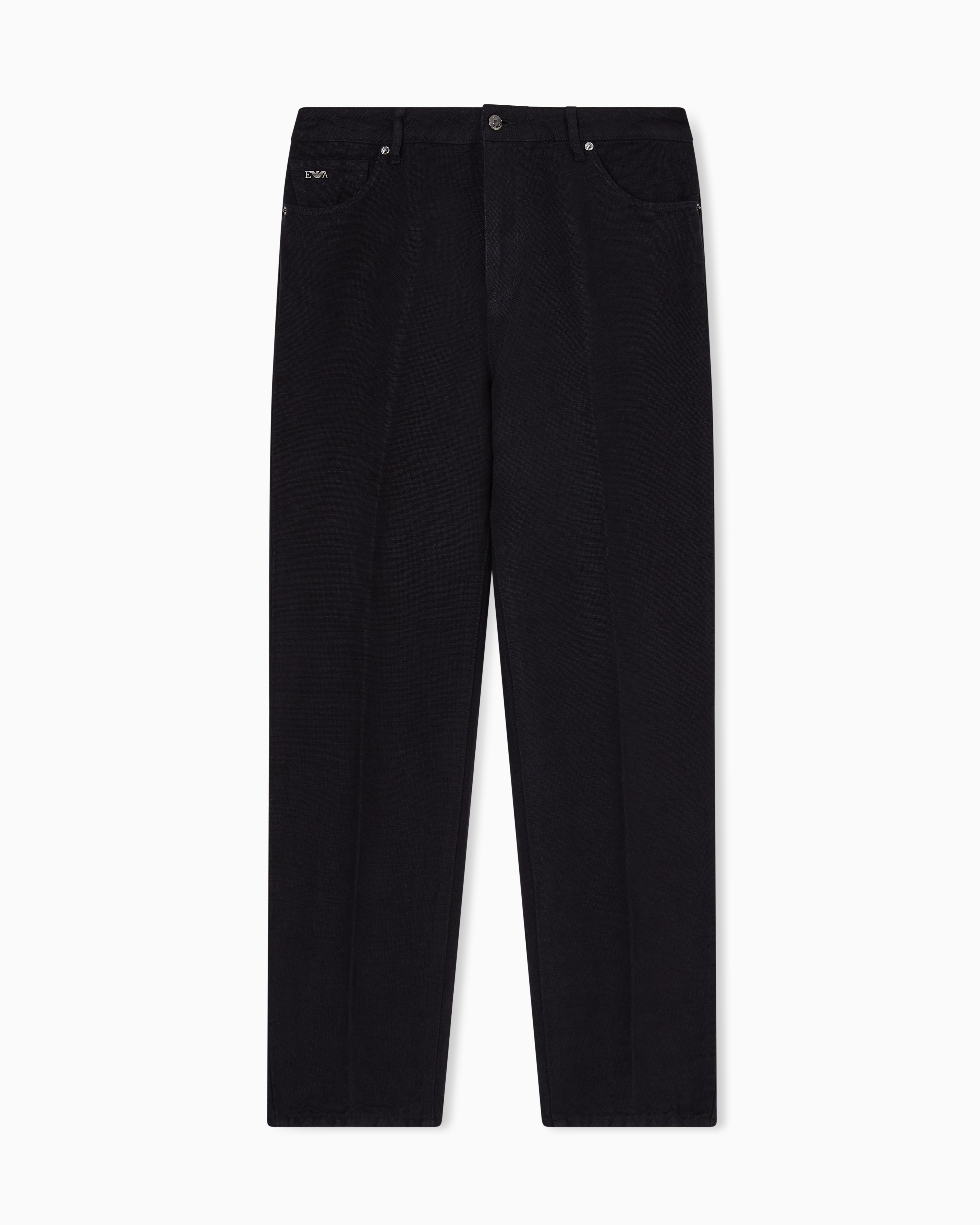 Emporio Armani Jeans J22 Regular Fit In Bull Misto Canapa Capsule Denim