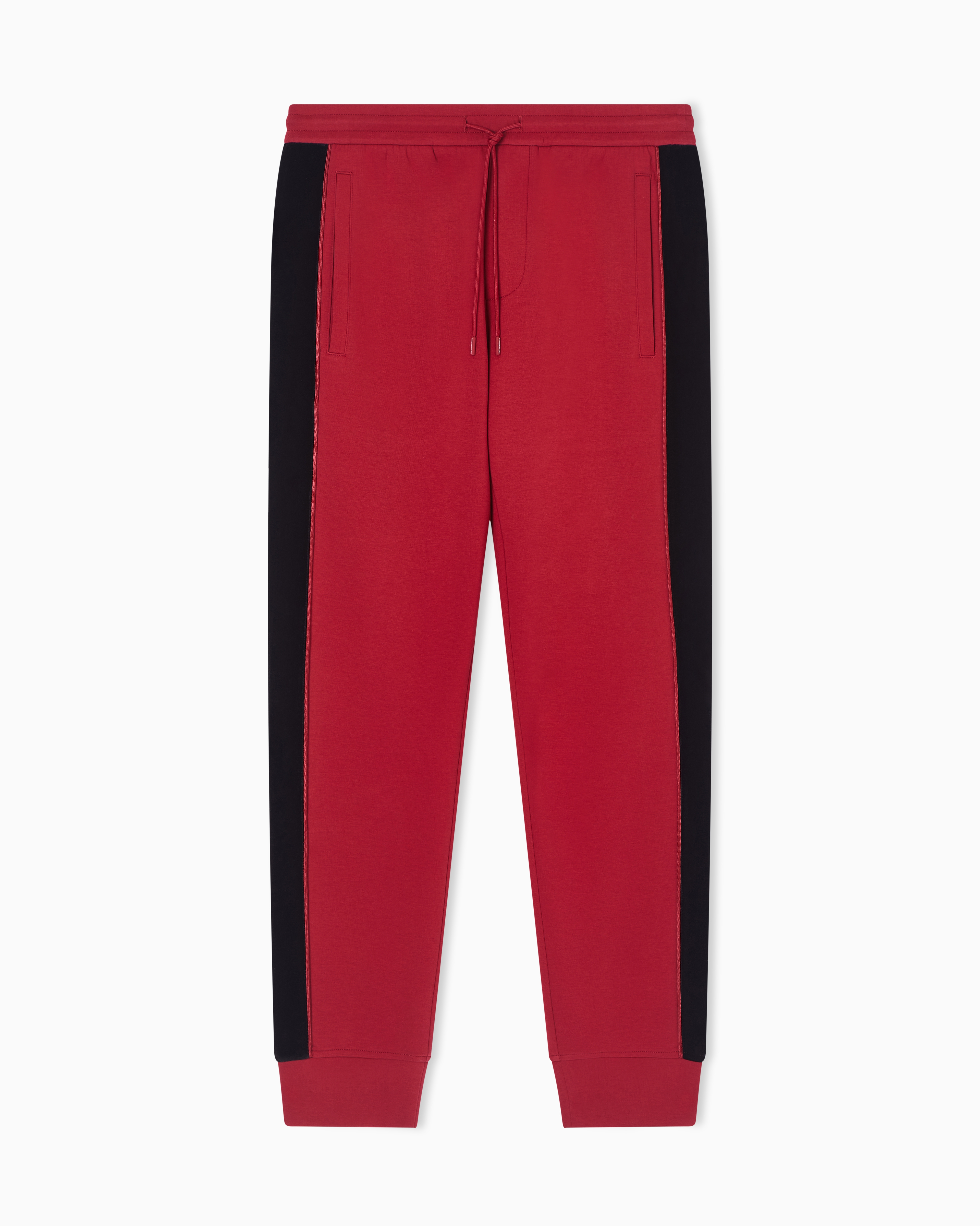 Emporio Armani Red Lunar New Year Double-Jersey Slim-Fit Joggers