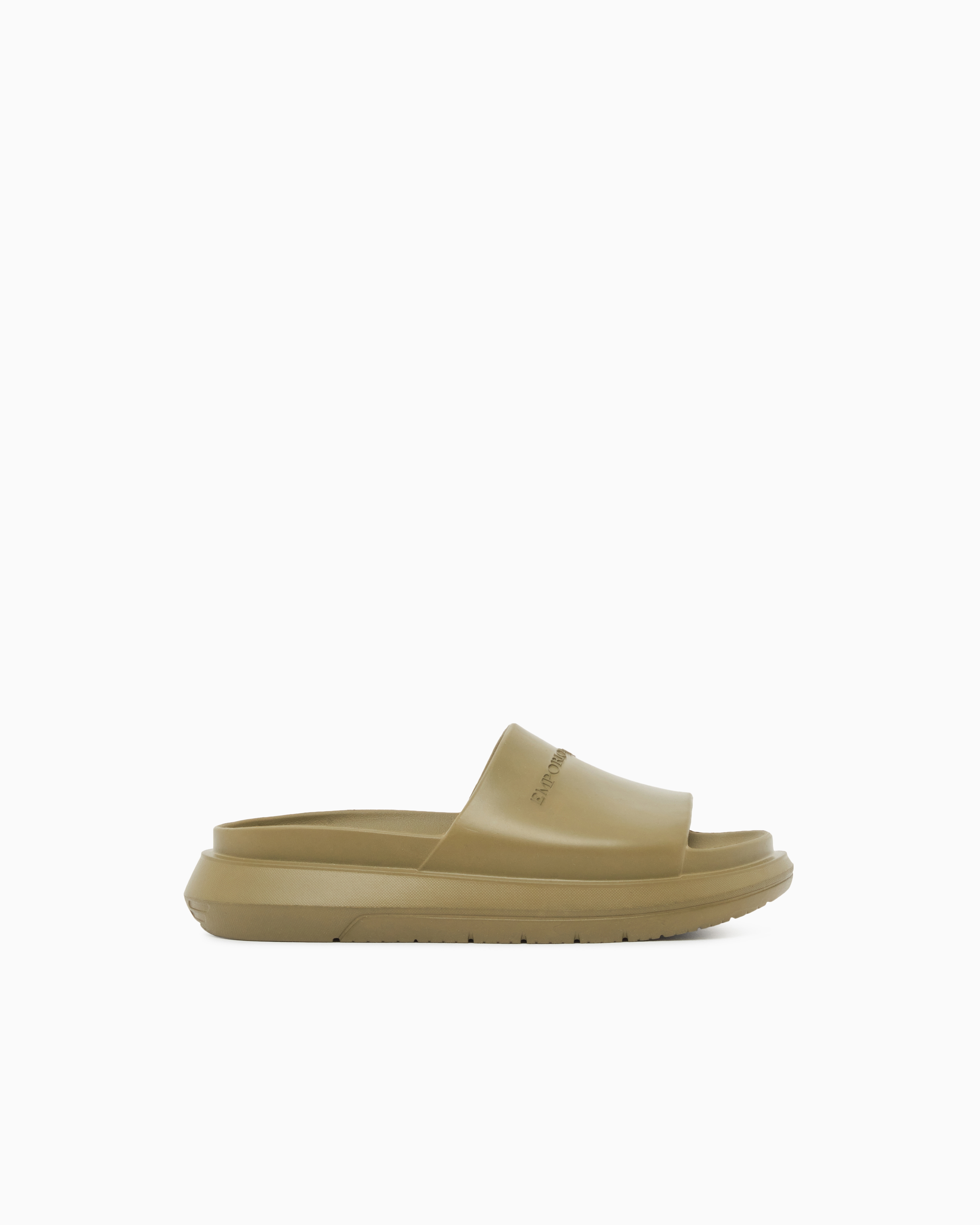 Emporio Armani Green Monobloc Sandals With Logo