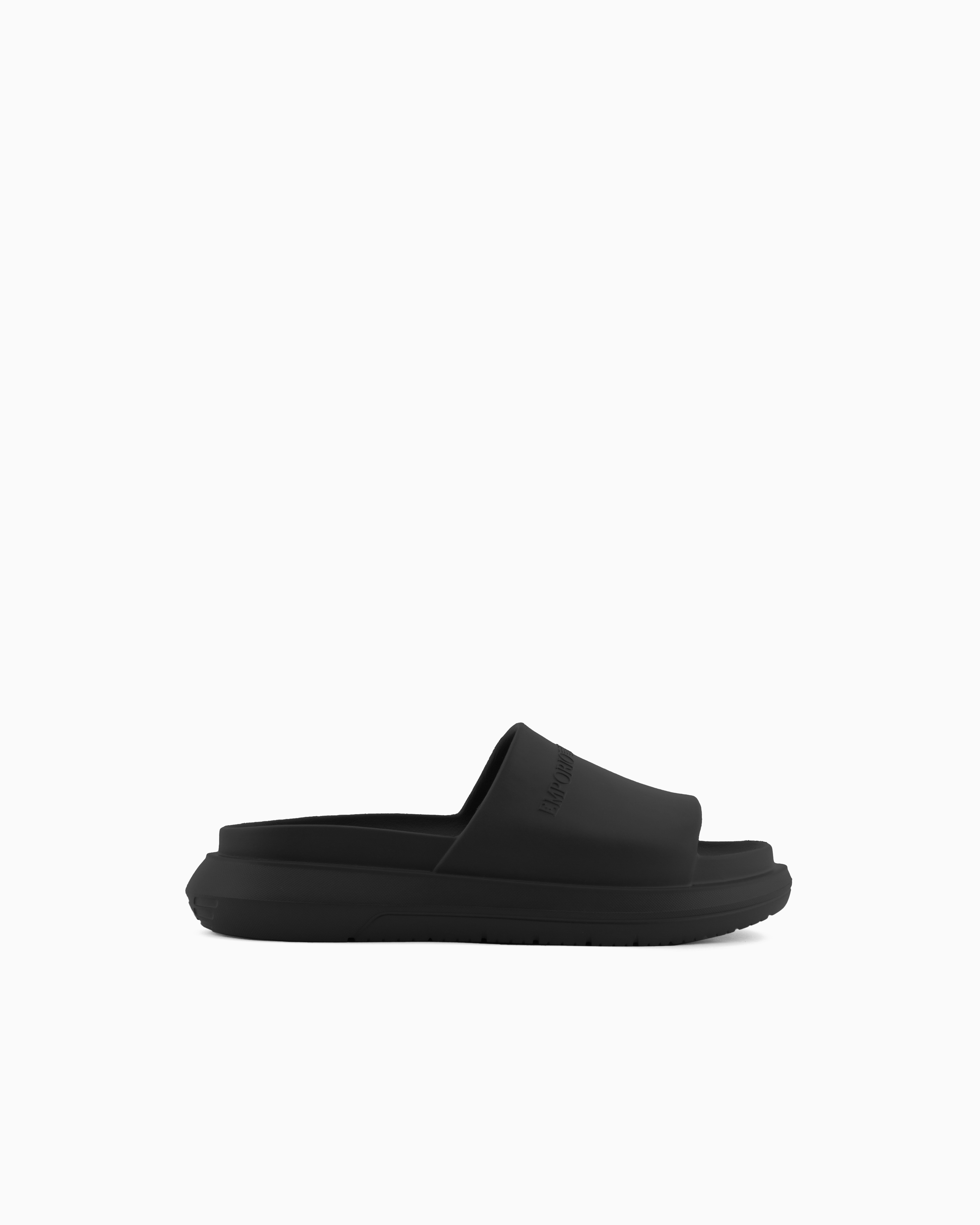 Emporio Armani Black Monobloc Sandals With Logo
