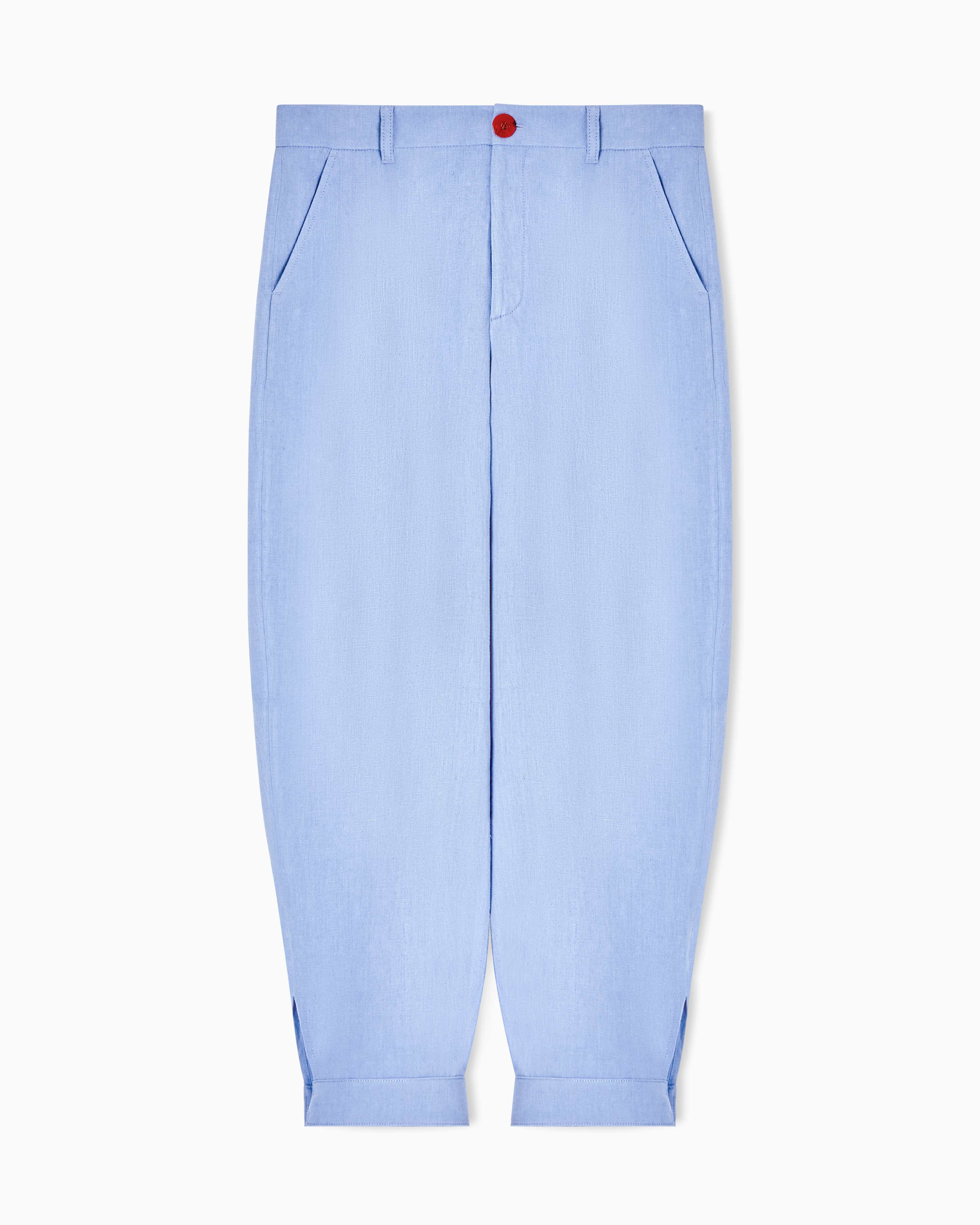 Giorgio Armani Light Blue Hemp Trousers