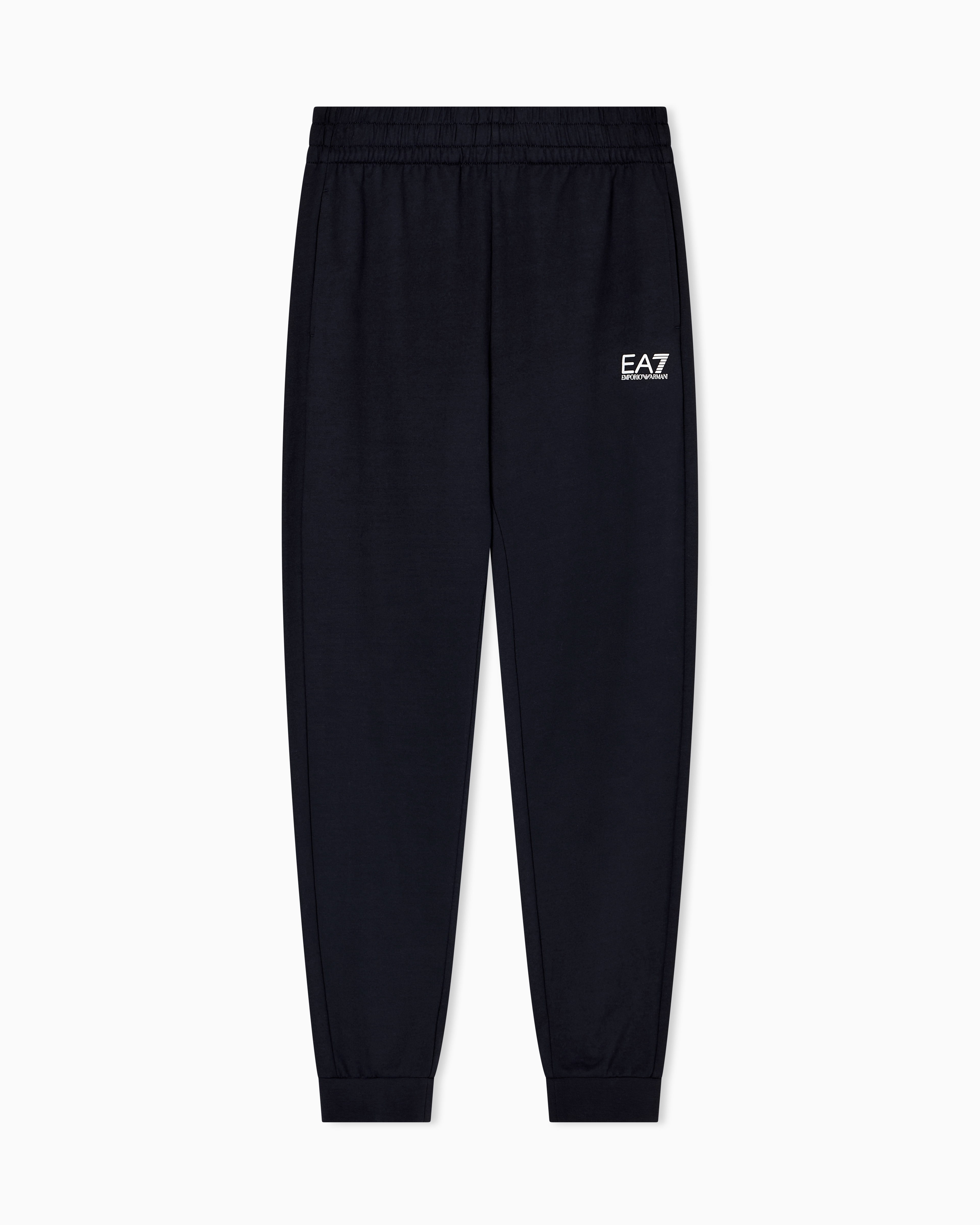 Ea7 Blue Core Identity Cotton Jogger Pants