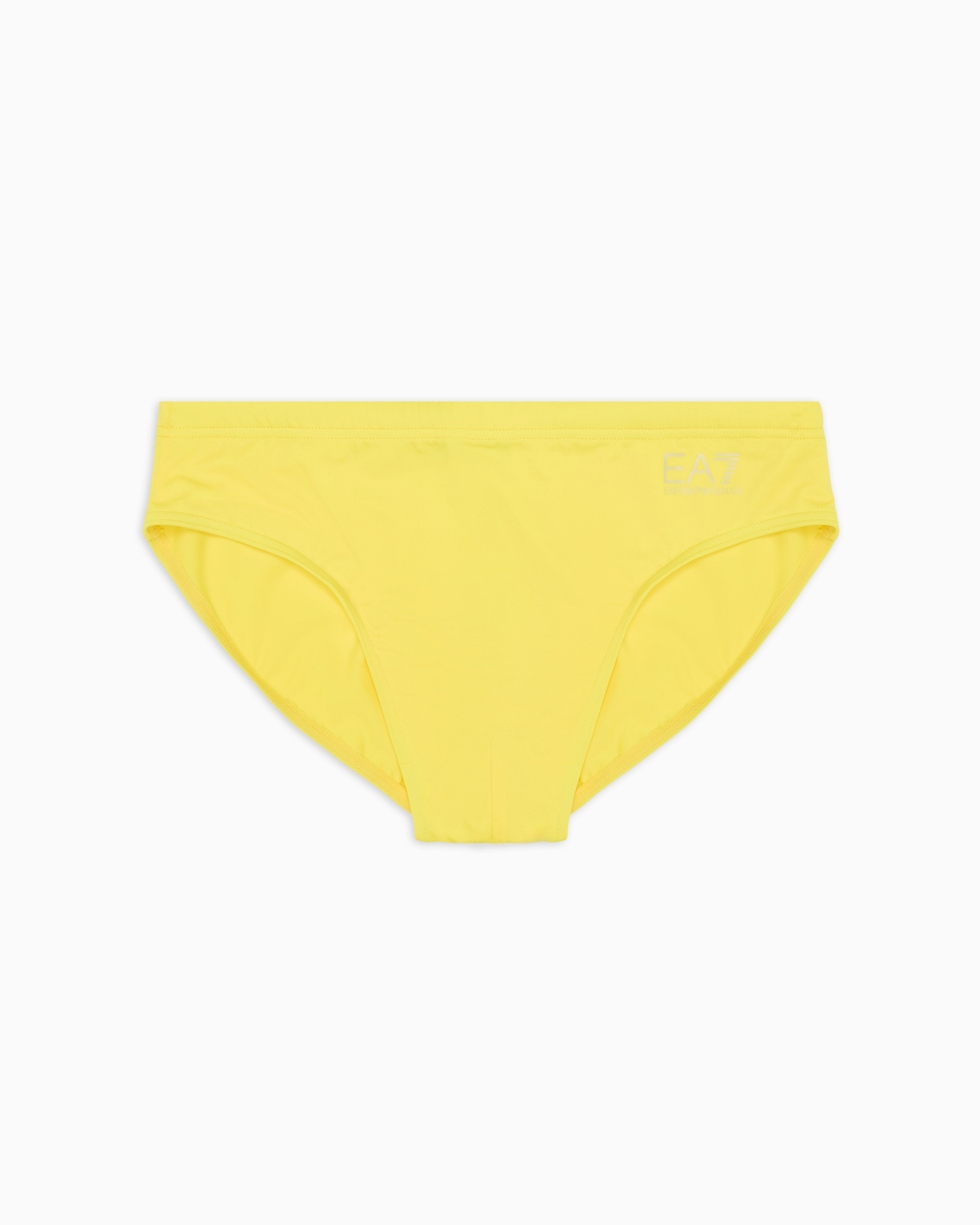 Ea7 Yellow Swimming Briefs With An Elastic Waist And Drawstring