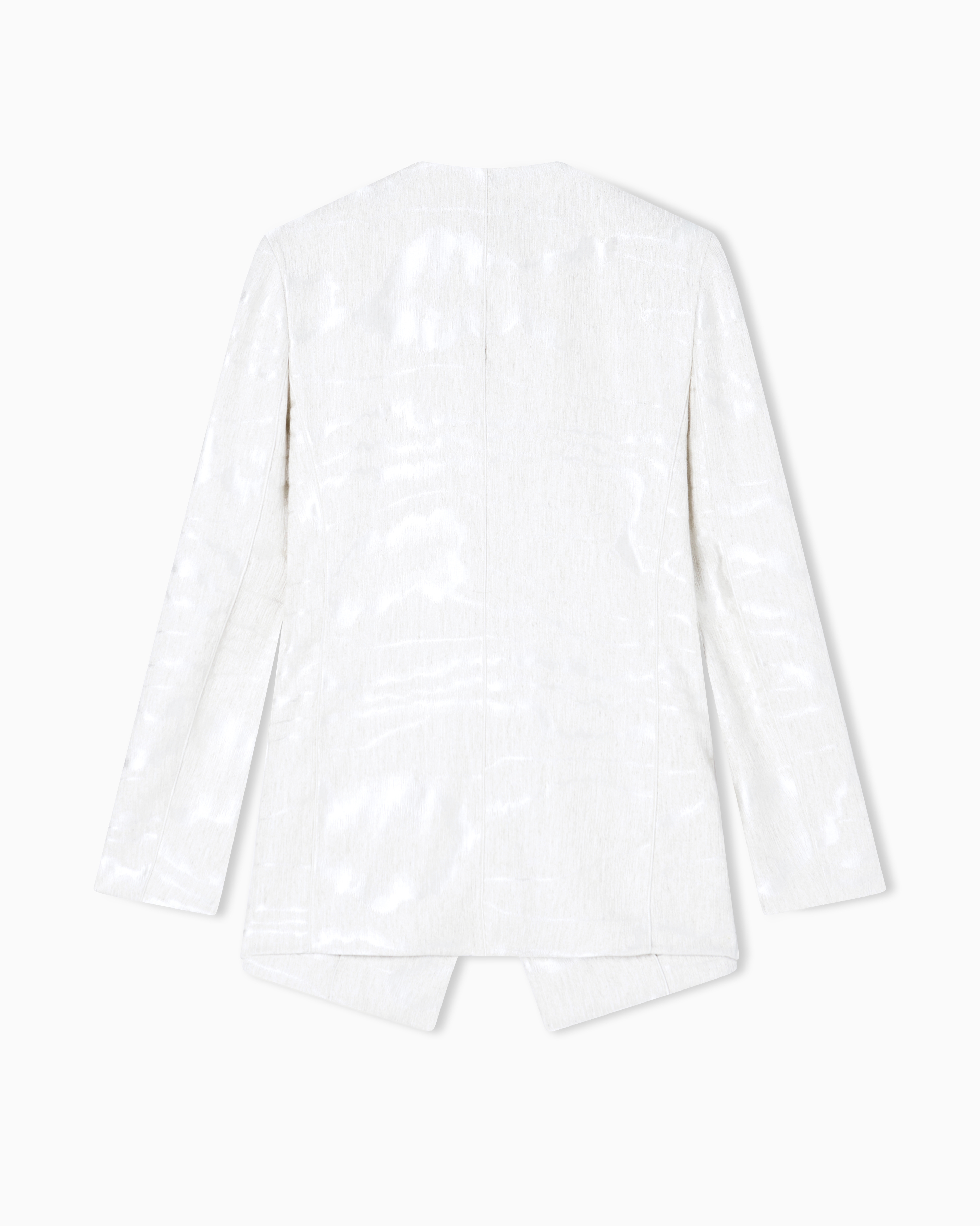 Giorgio Armani Moiré Linen Jacket In White