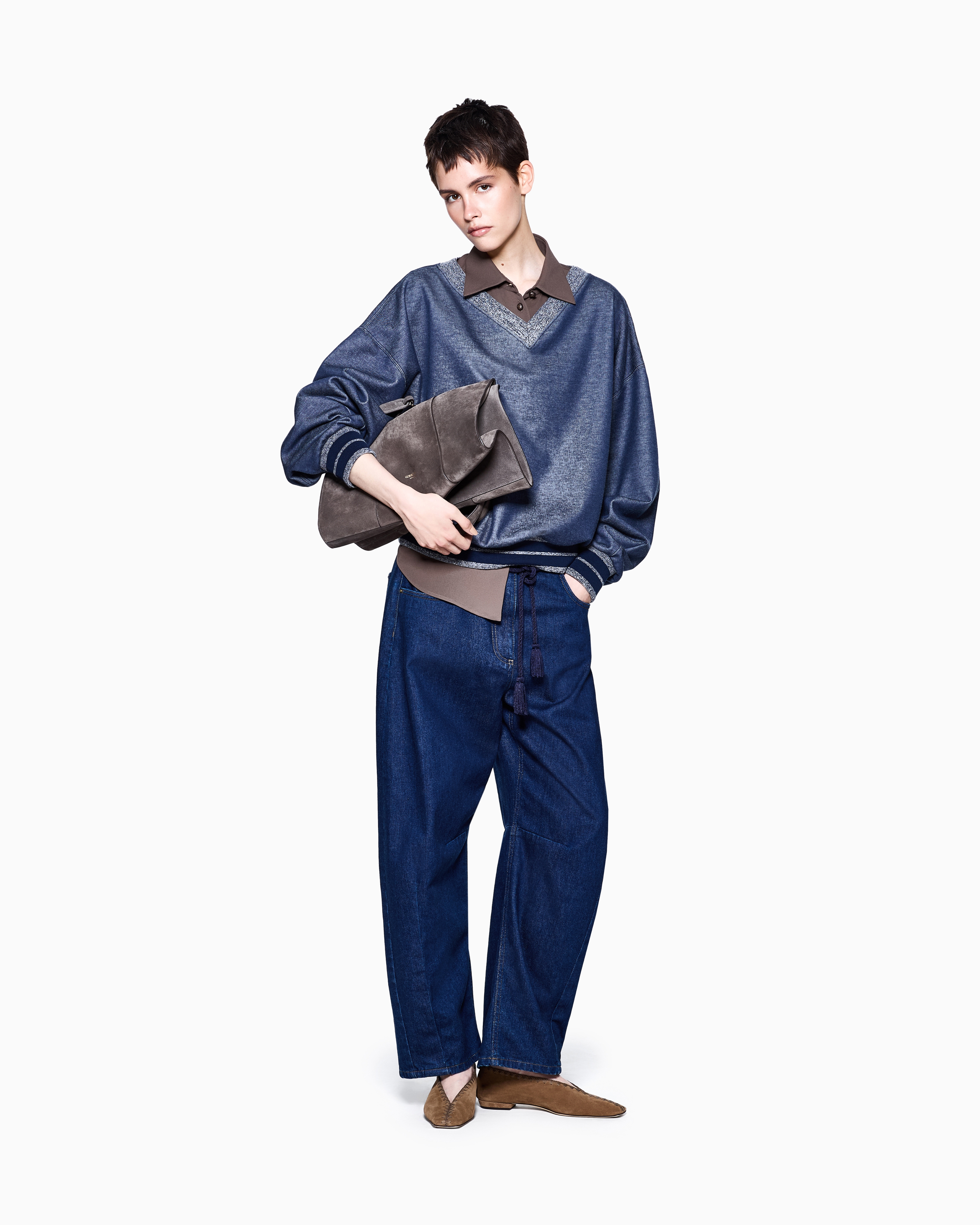 Giorgio Armani Classic Shirts In Brown