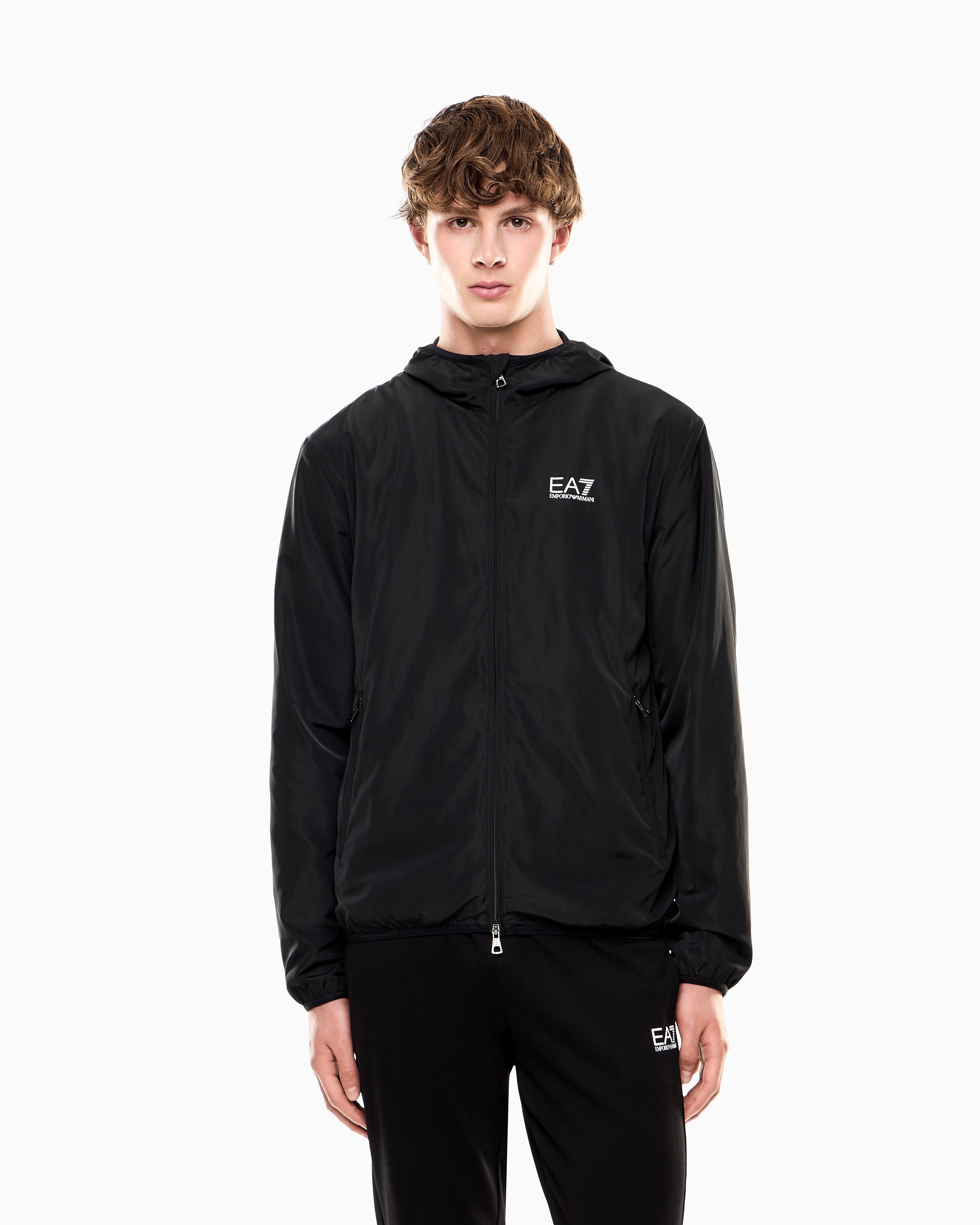 ジャケット・アウター EMPORIO ARMANI Asymmetric Tech Jacket Emporio Armani A/W 2011 Asymmetrical Zip Funnel Neck Collar Calf