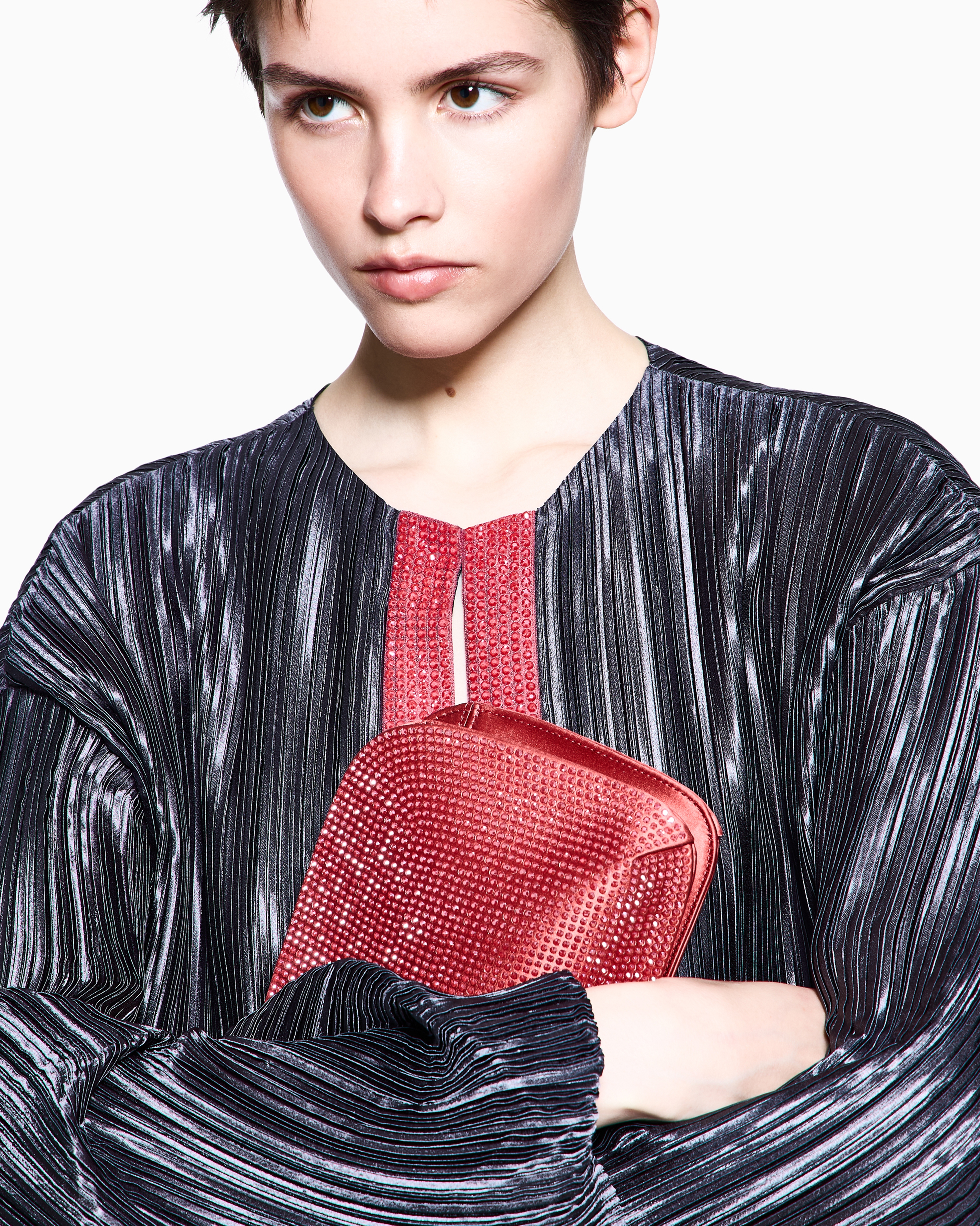 EMPORIO ARMANI DIAMONDS グリッターメッシュクラッチバッグ メルカリ
