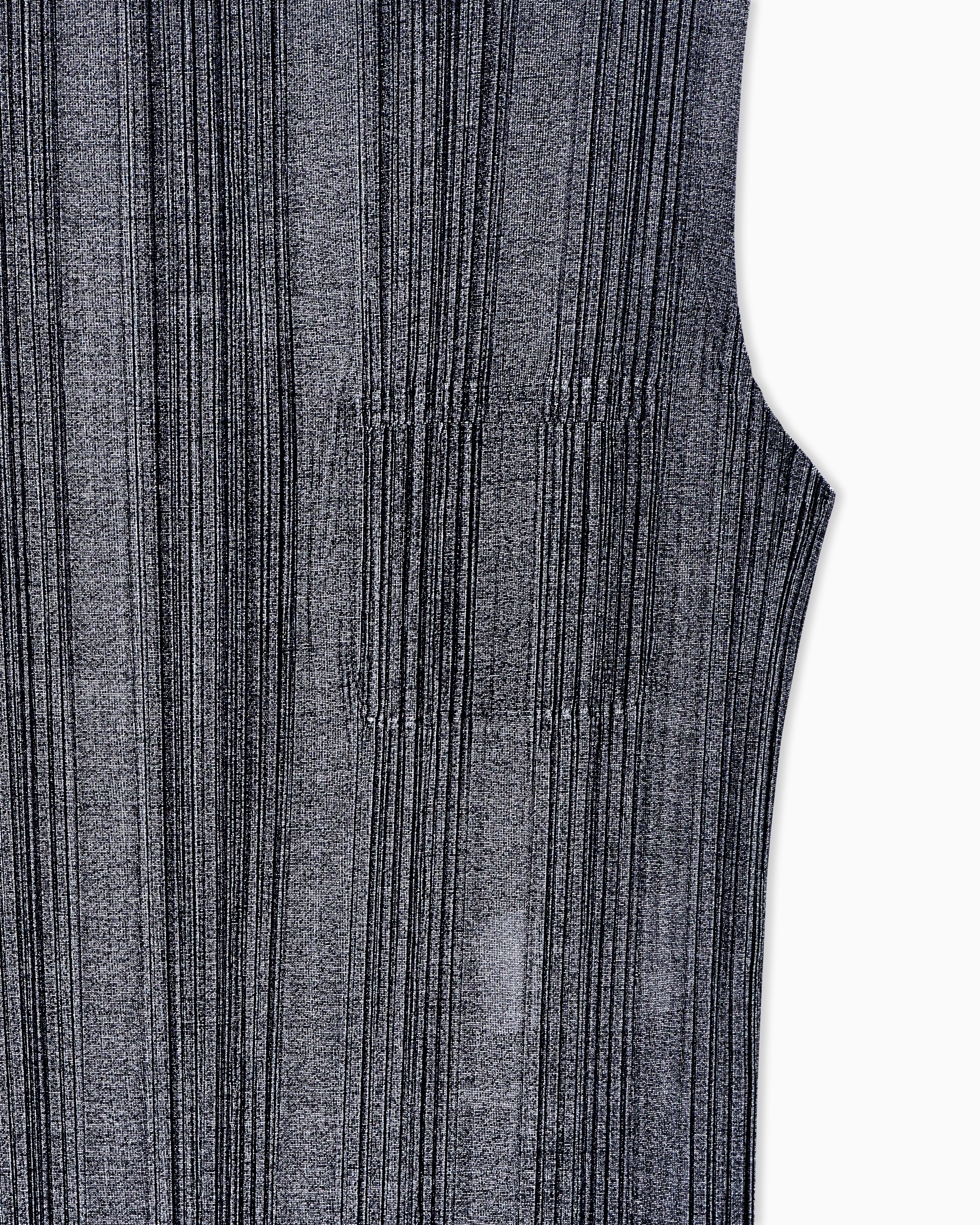 Giorgio Armani Asv Two-tone Pleated Jersey Top In Gray