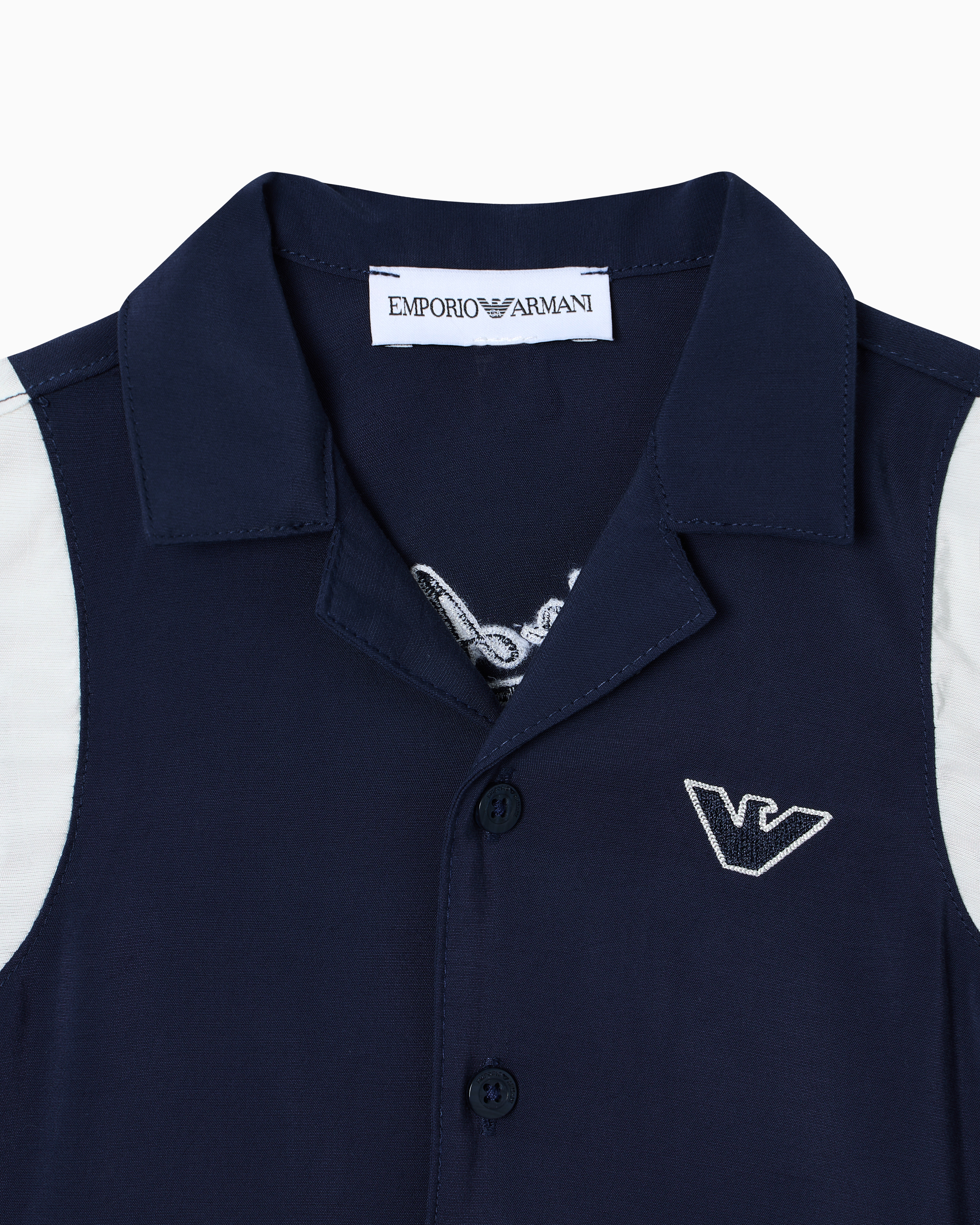 Rayon shirt and Bermuda shorts set | Emporio Armani