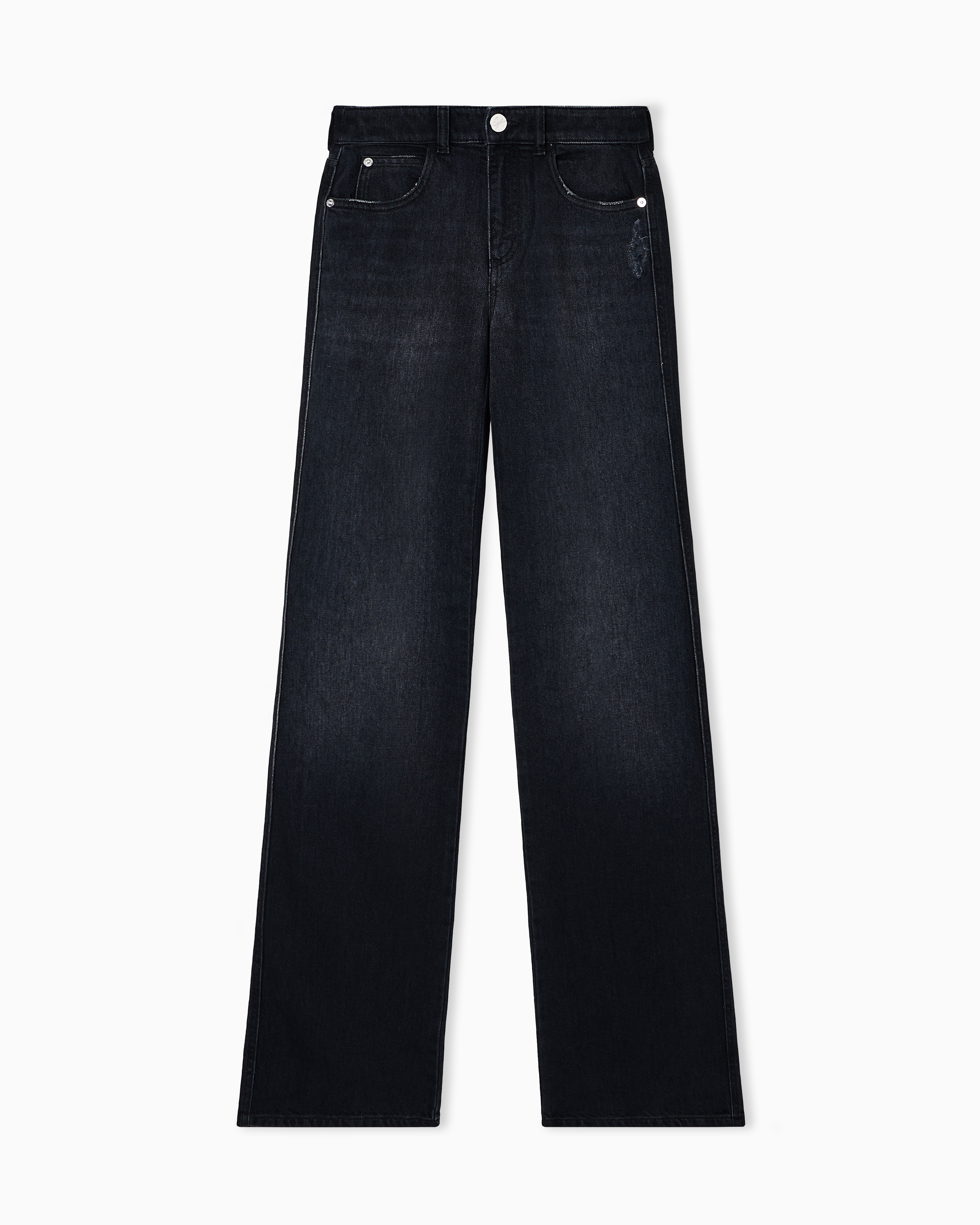Emporio Armani - J9D vintage-look, slim-fit denim jeans, Woman, Black, Size: