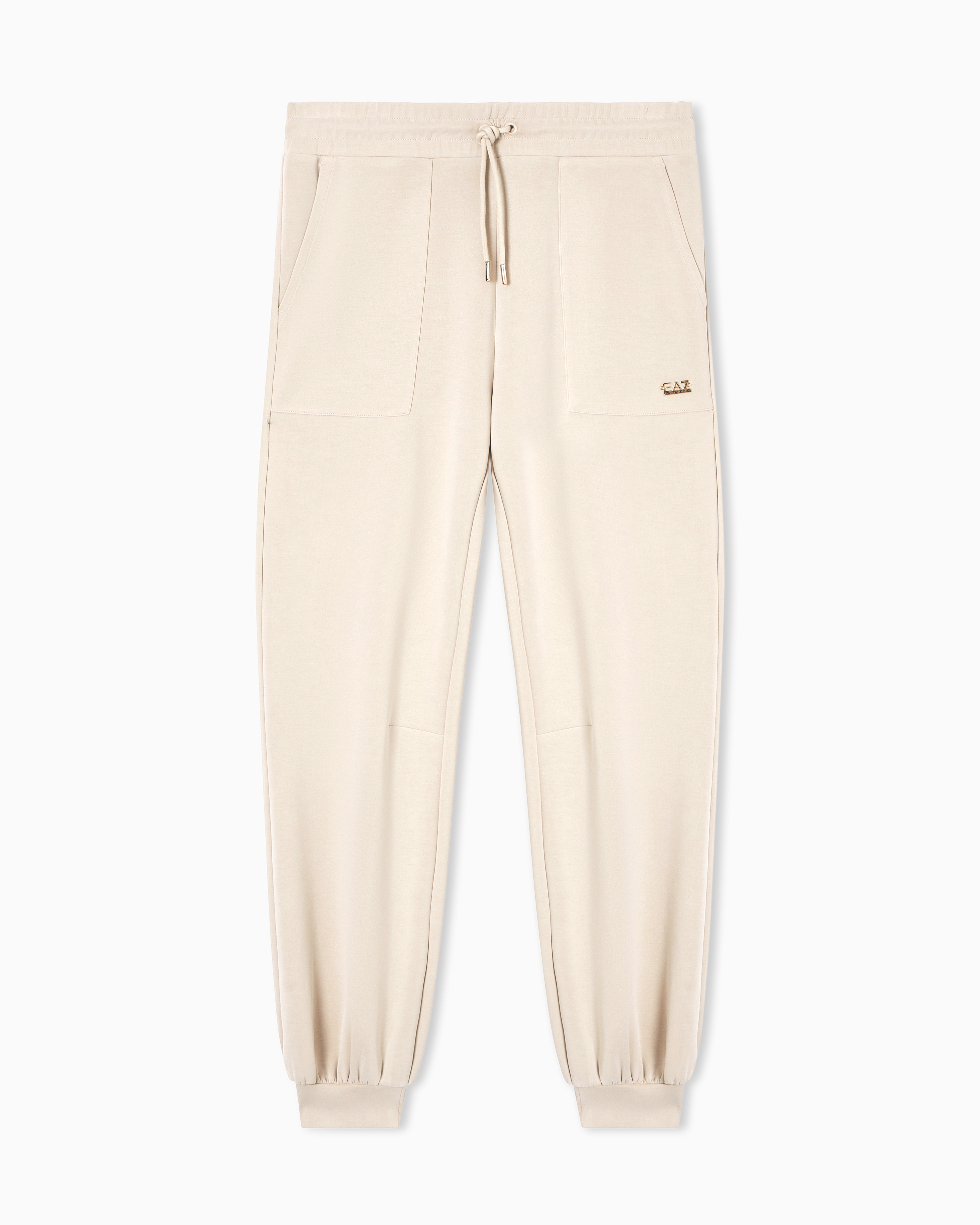 Ea7 Pantaloni Jogger Core Lady In Interlock Di Misto Modal Stretch