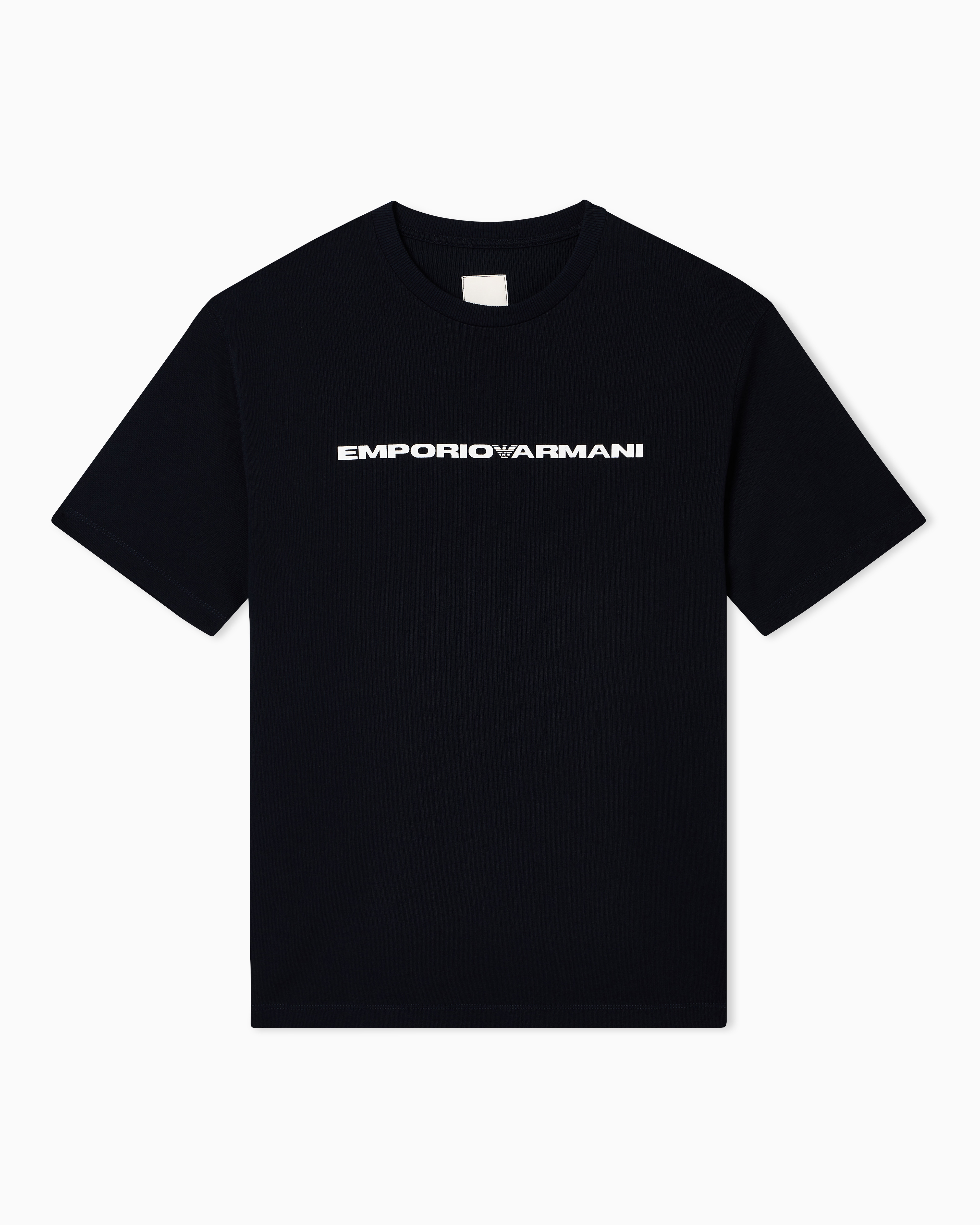 Emporio Armani Men's Blue Asv Capsule American Organic Jersey T-Shirt