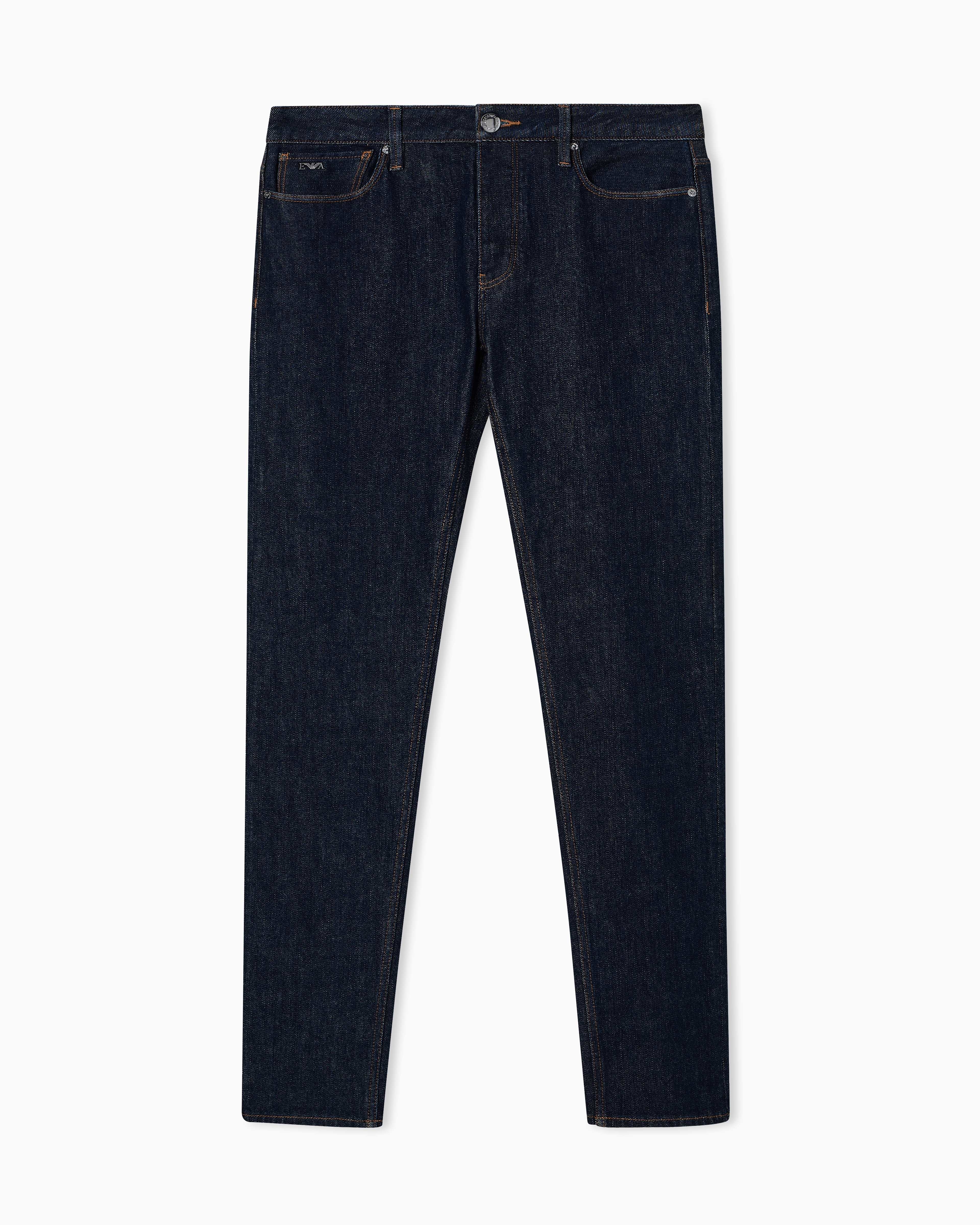 Emporio Armani - J75 slim-fit rinse-wash denim jeans, Man, Blue, Size: