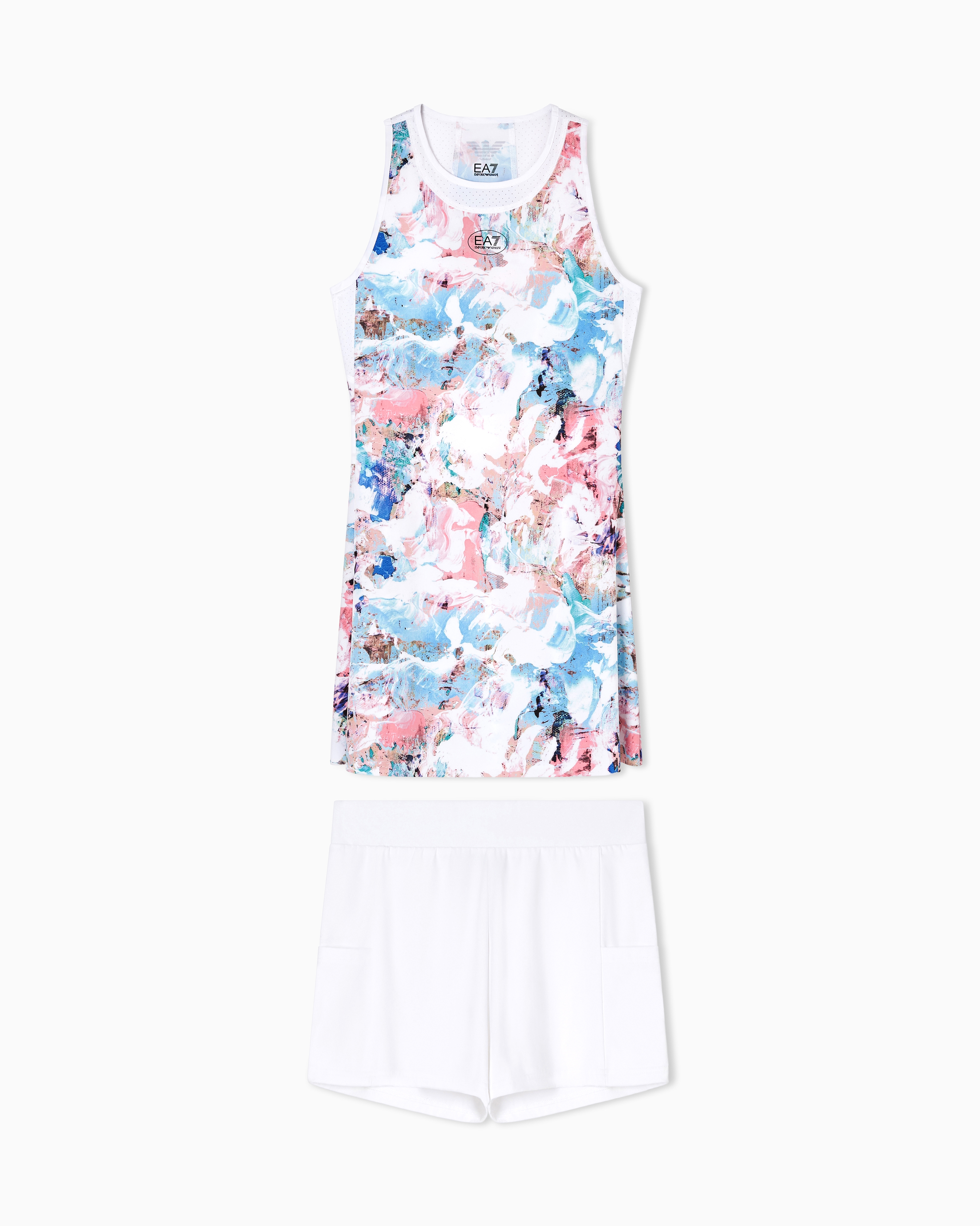 Ea7 Multicolored Tennis Pro Dress In Ventus7 Technical Fabric