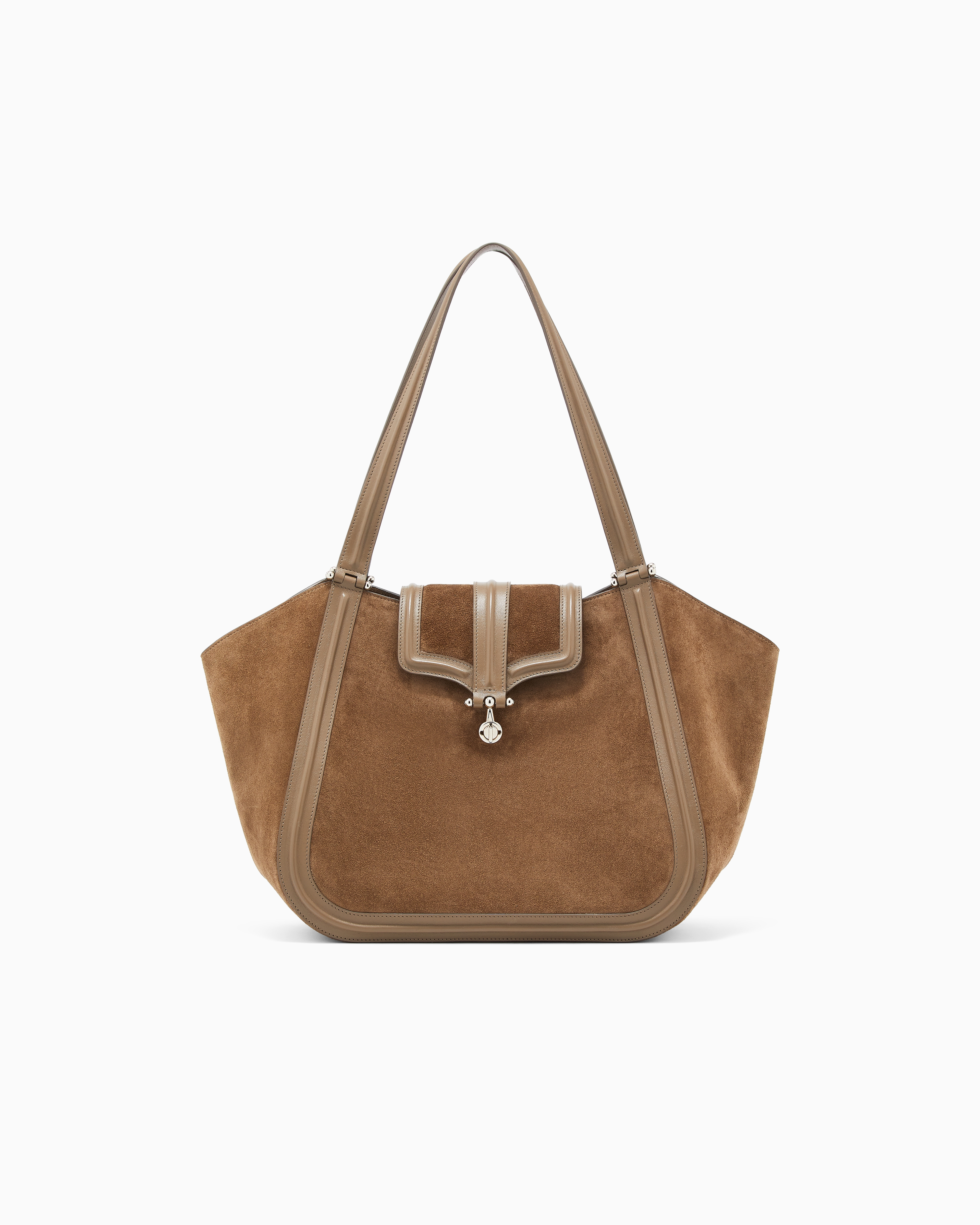 Giorgio Armani Oro Tote Bag In Suede E Pelle Liscia