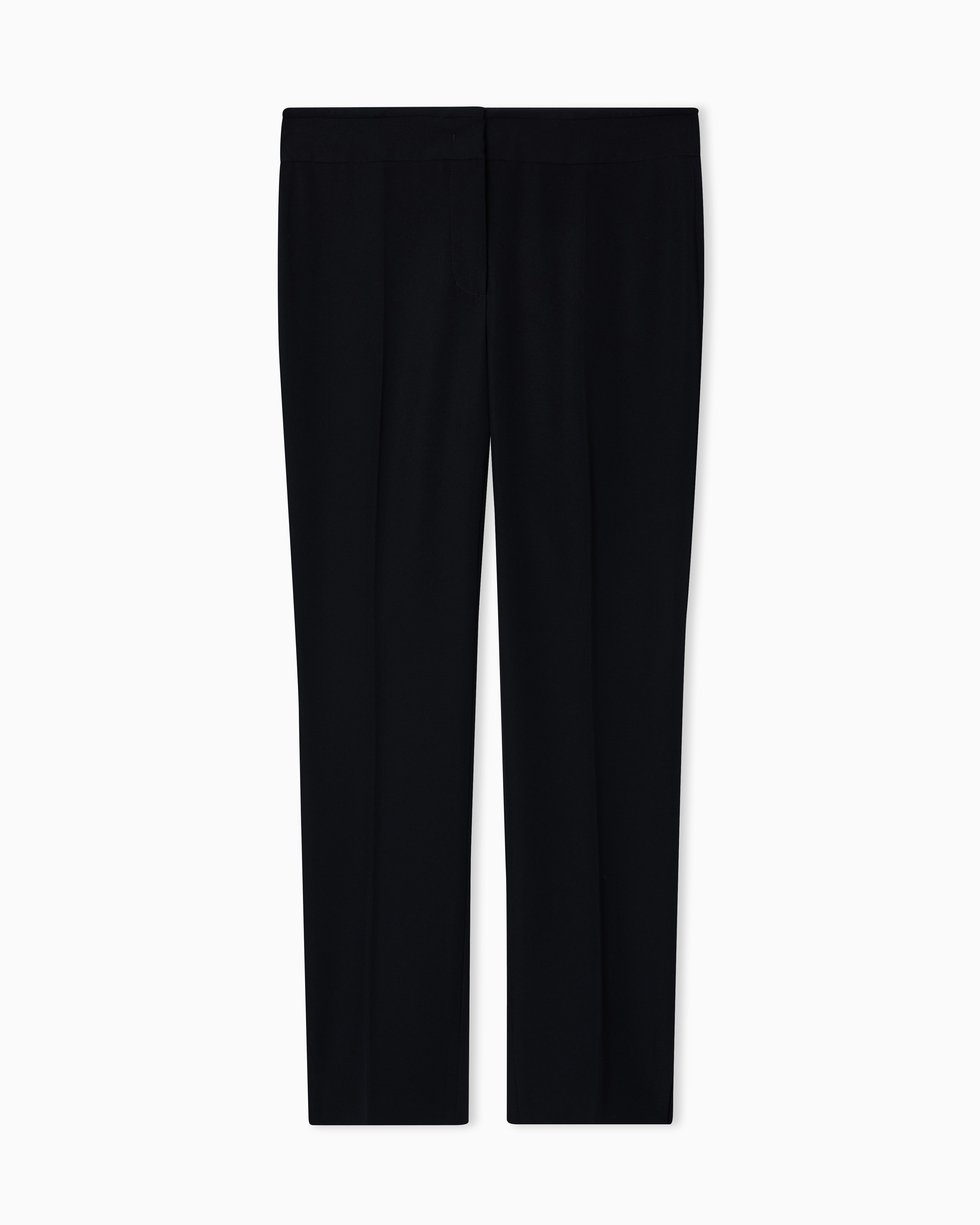Emporio Armani Black Technical Cady Flared 7/8 Trousers