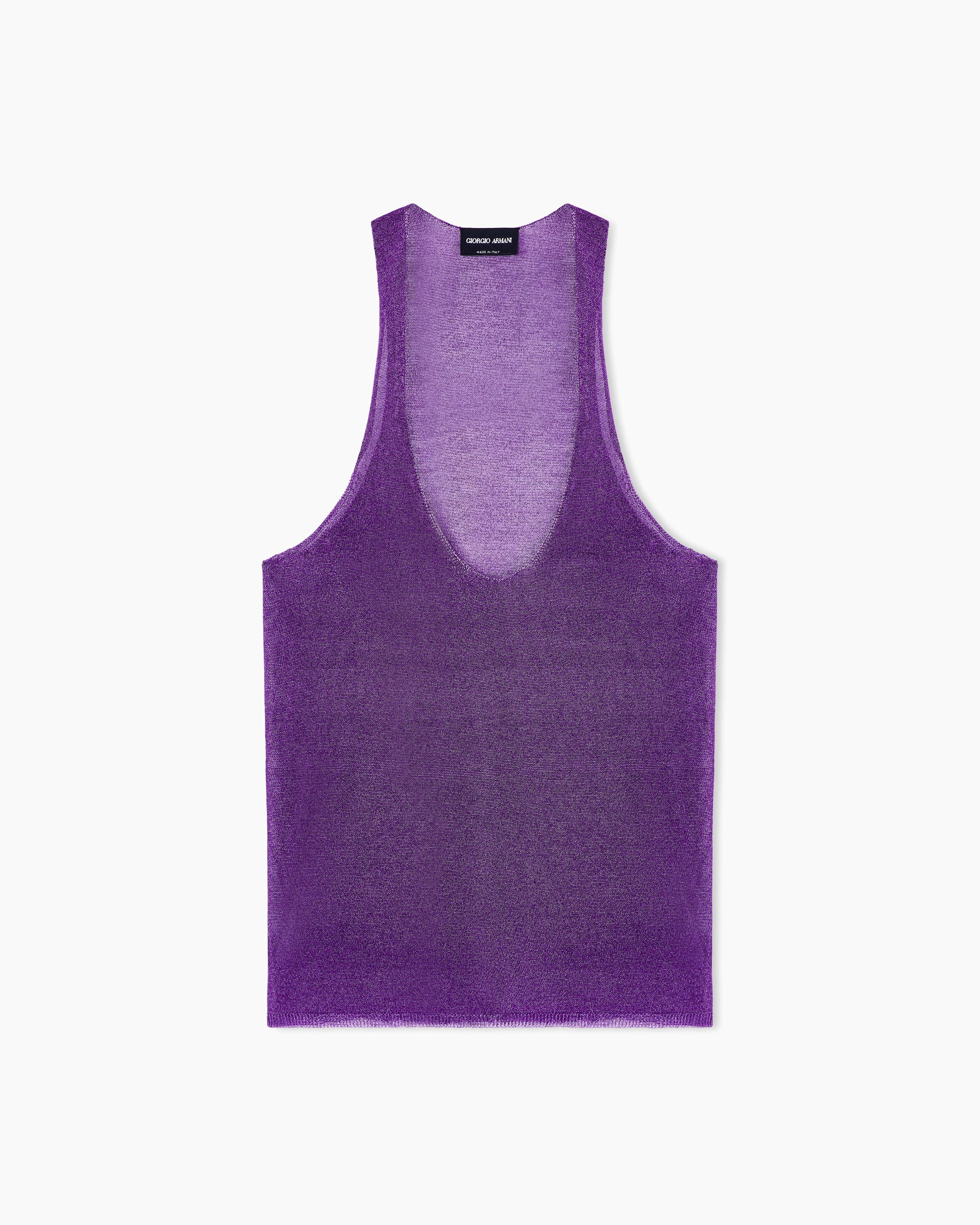 Giorgio Armani Purple Viscose Lurex Top