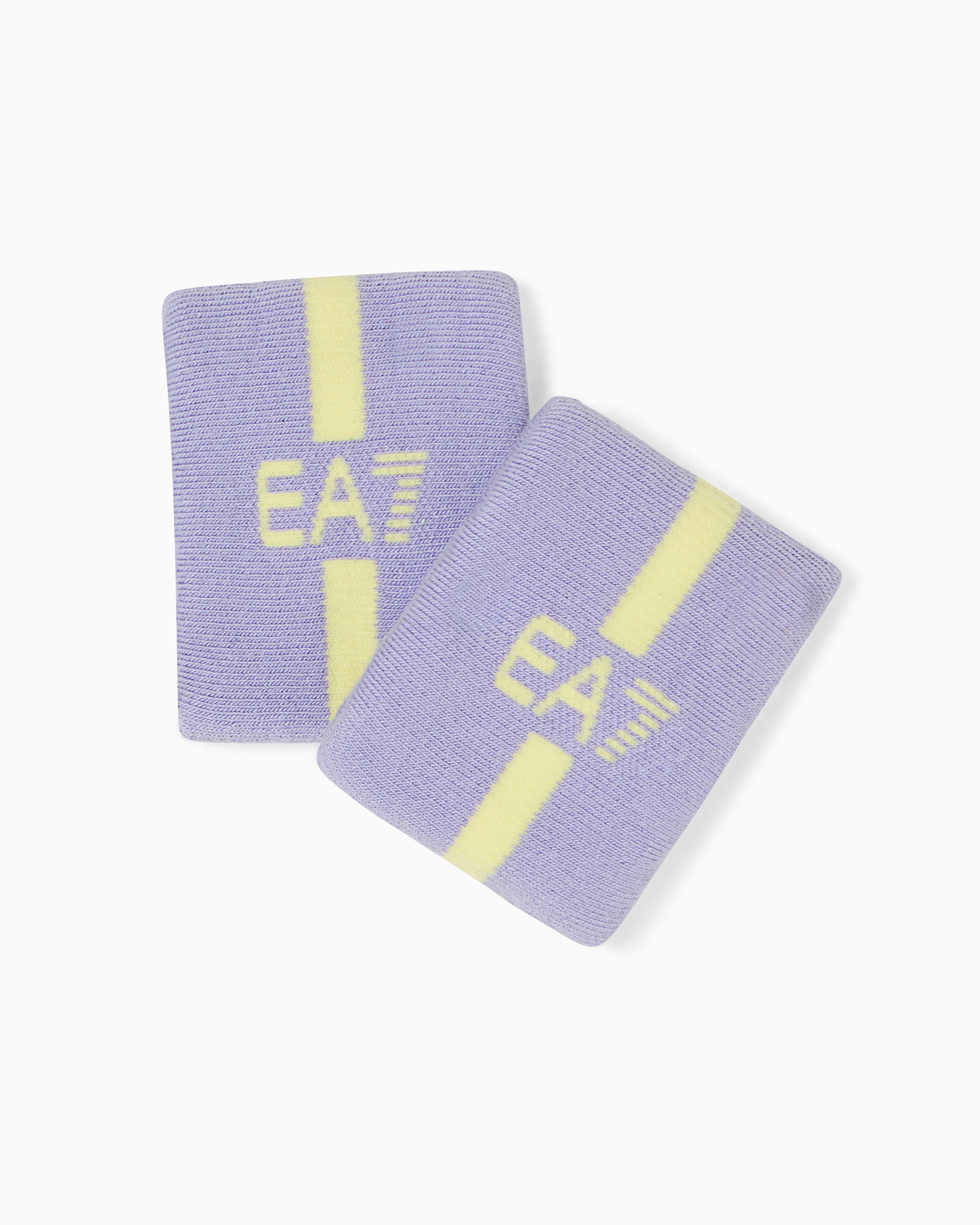 Ea7 Tennis Pro Cotton Wristbands In Purple