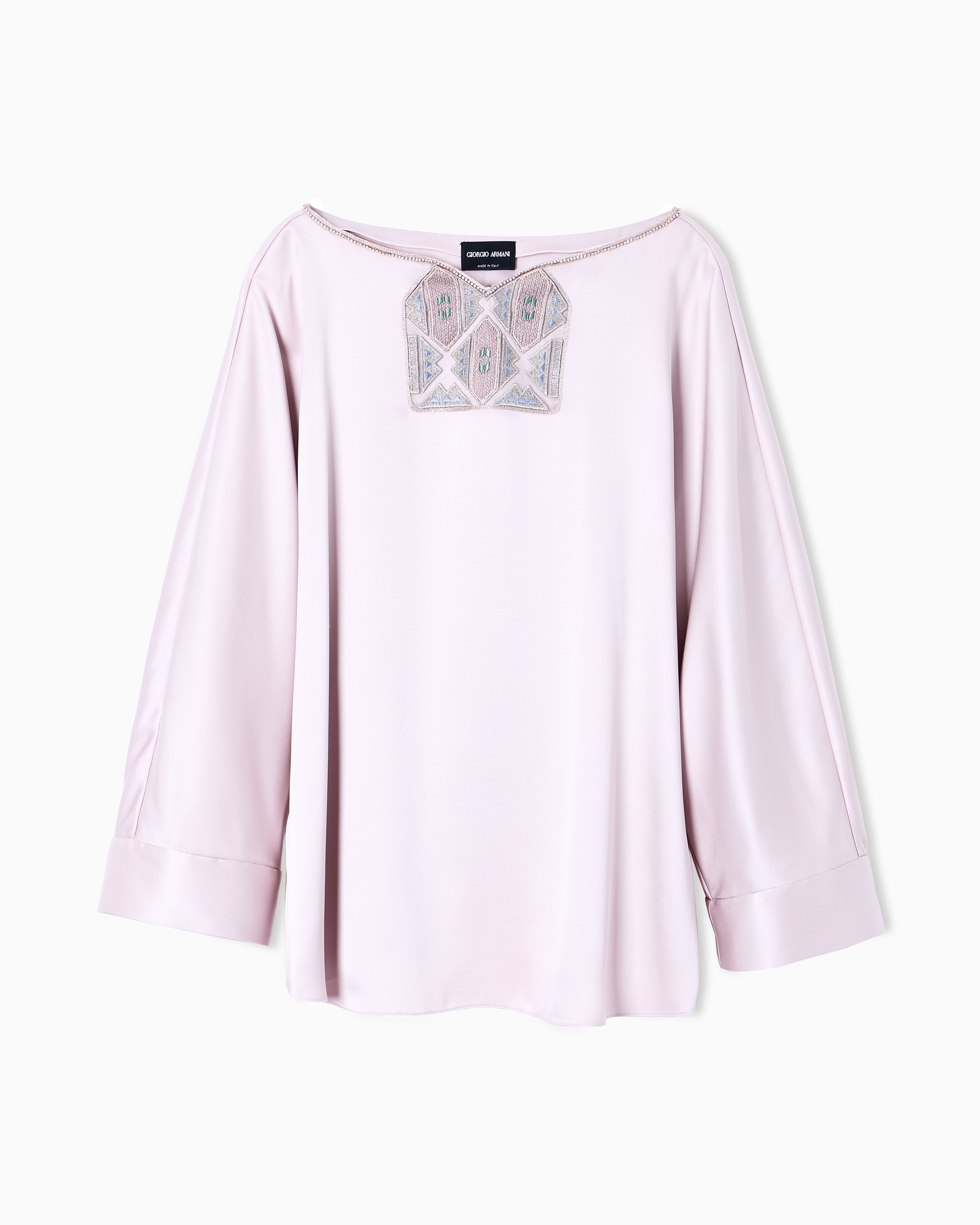 Giorgio Armani Patterned Silk Shirt With Embroidery