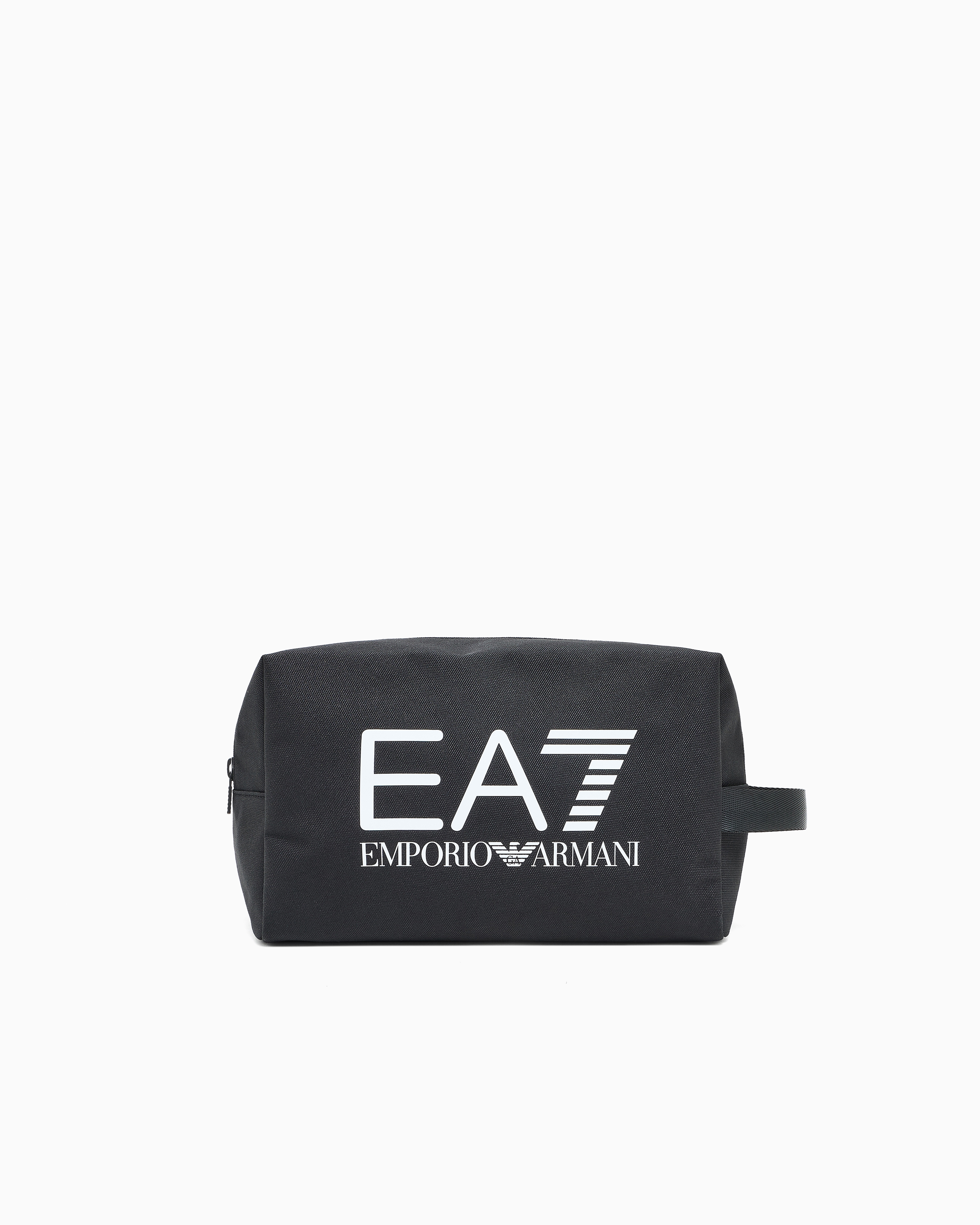 Ea7 Unisex Black Train Core Washbag With Logo