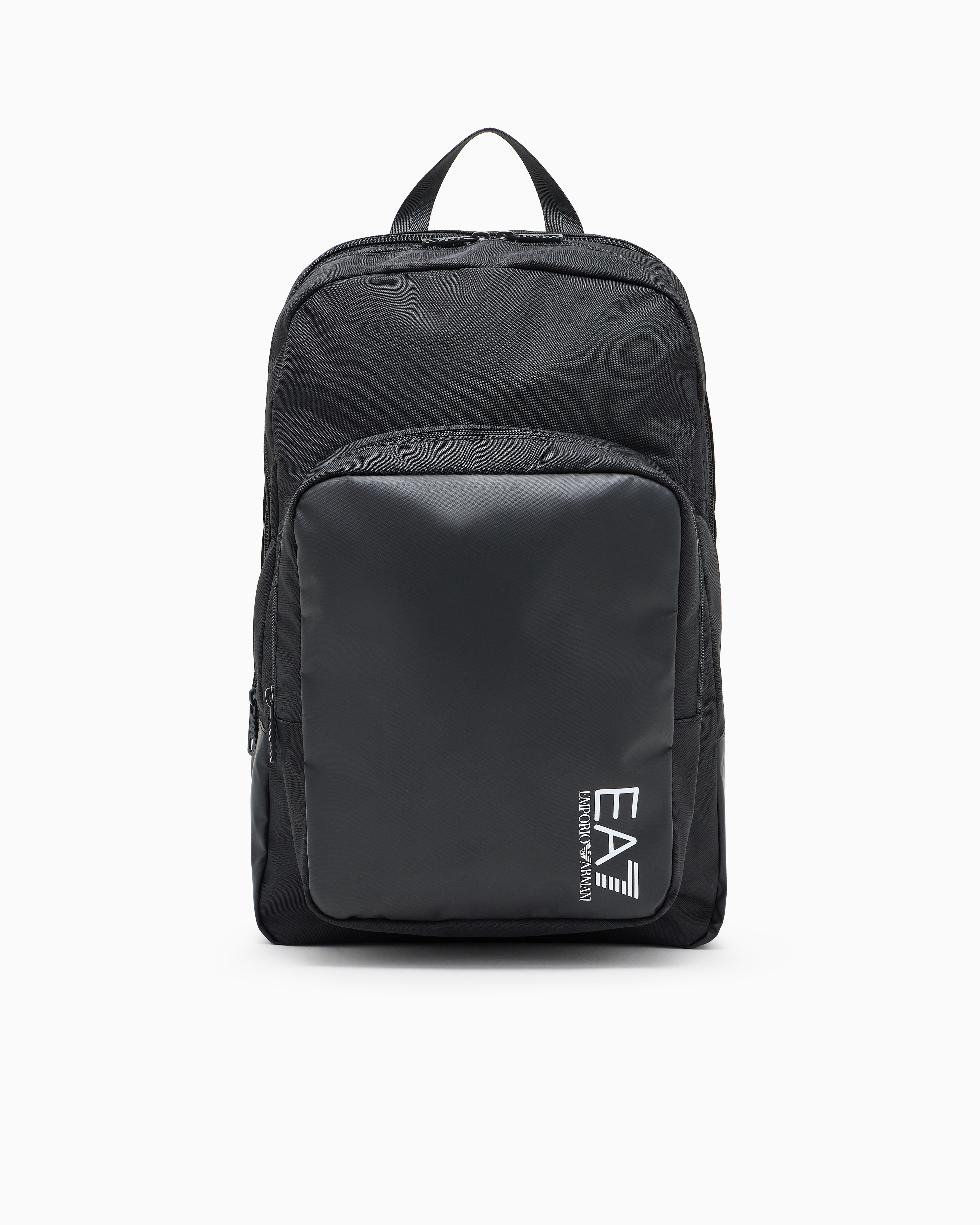 Ea7 Unisex Black Train Core Backpack With Logo