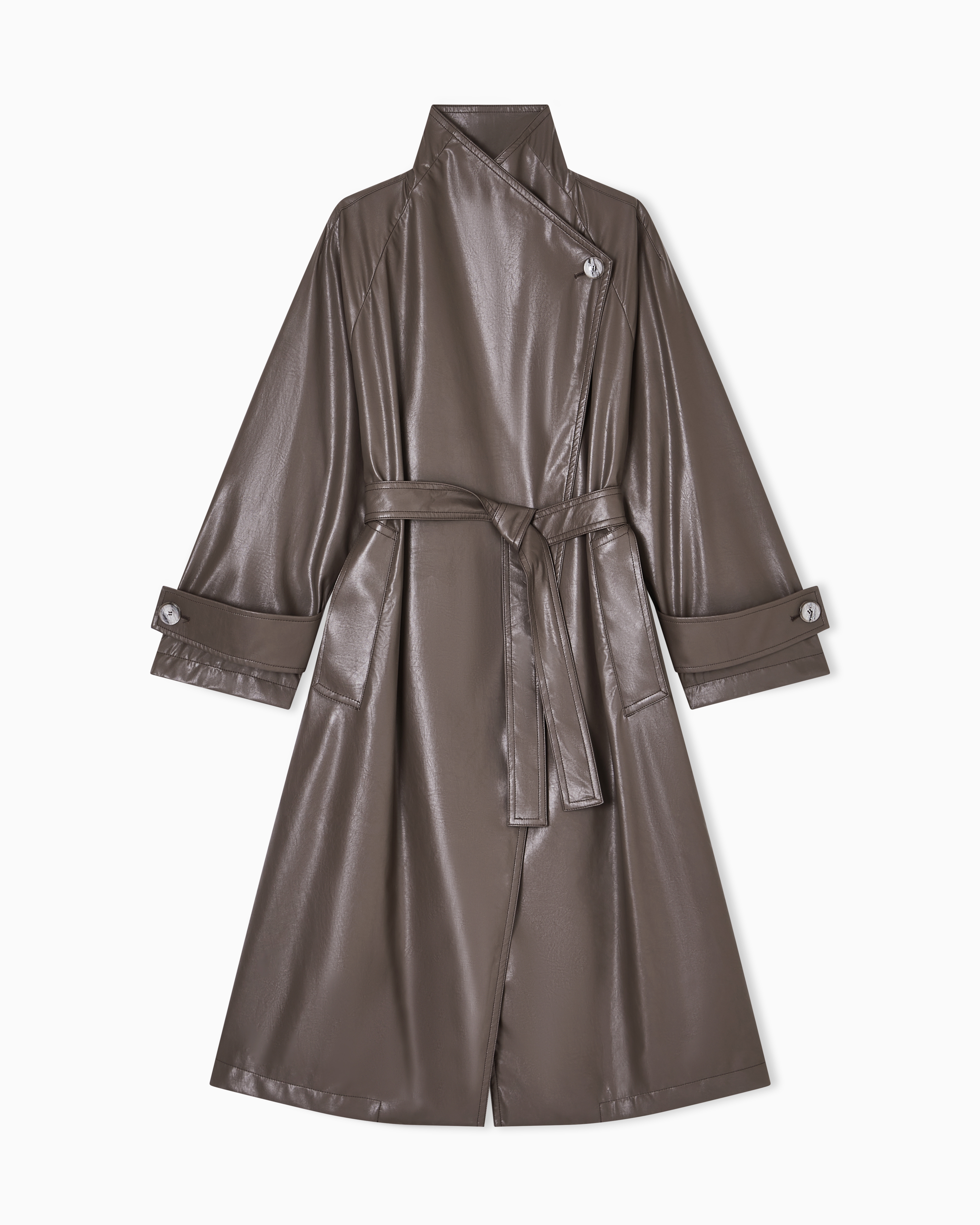 Emporio Armani Trench In Tessuto Spalmato