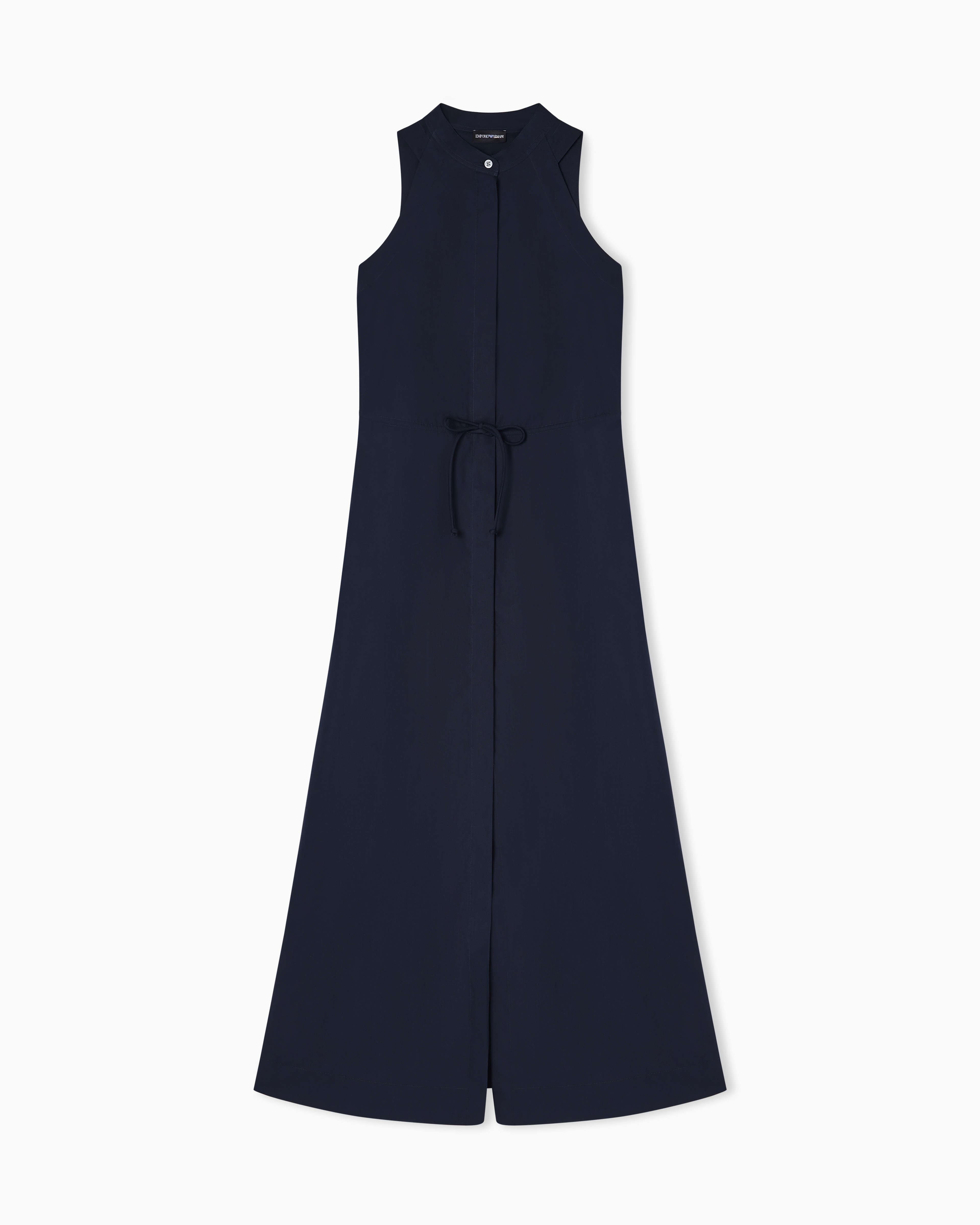 Emporio Armani Abito Lungo Con Coulisse In Popeline