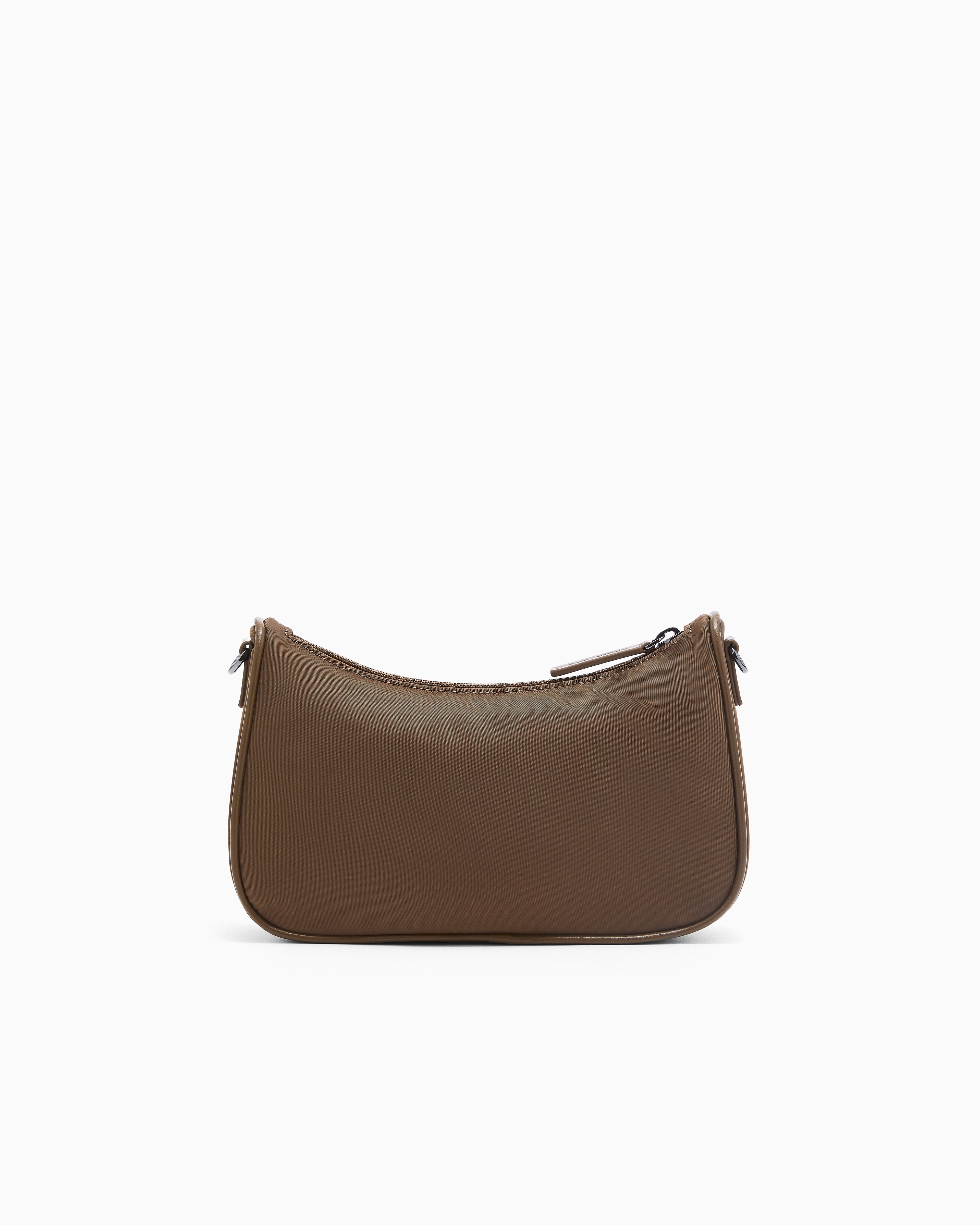 Recycled shoulder bag with a zip closure and logo strap | Emporio
