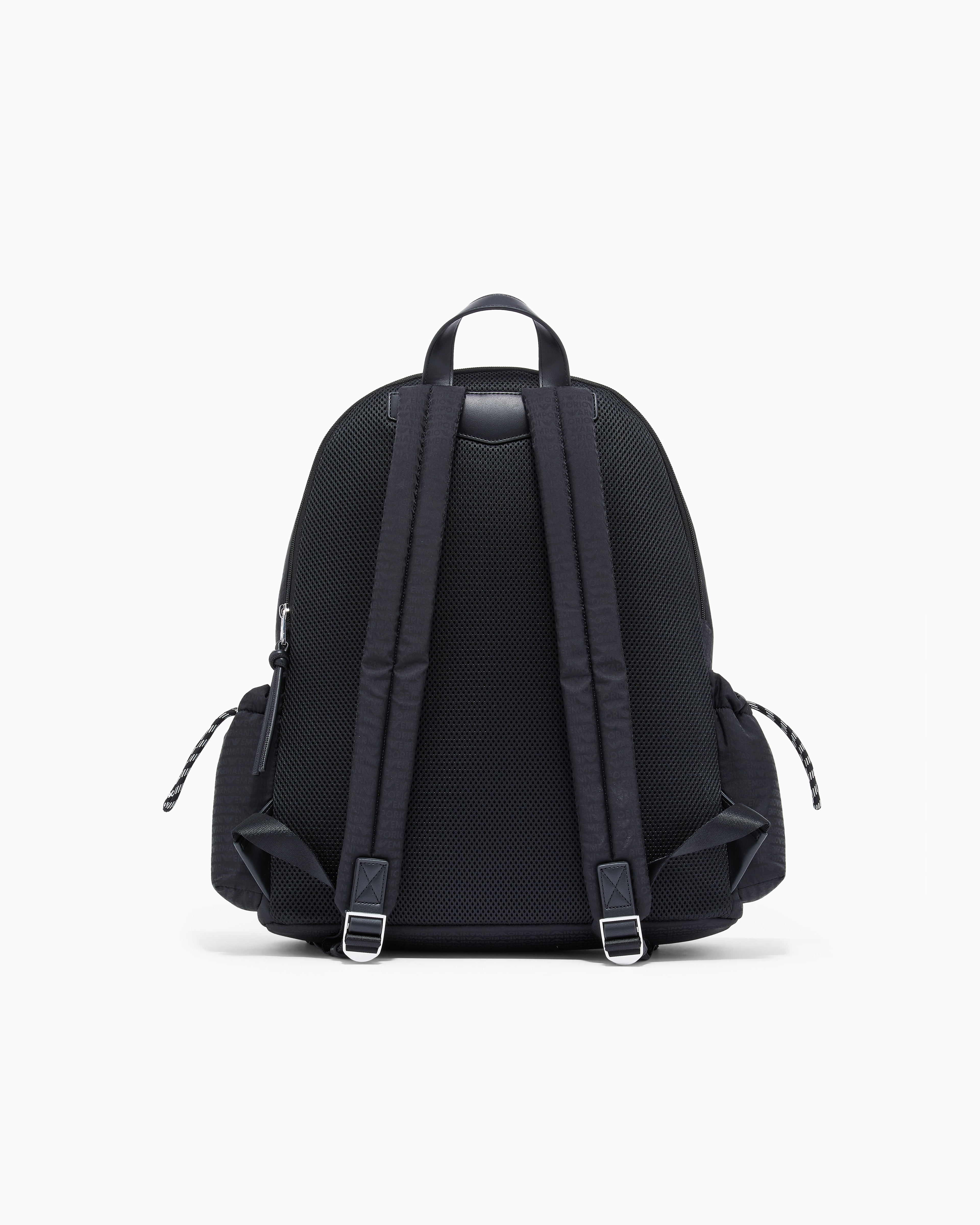 Nylon backpack with monogram lettering | Emporio Armani