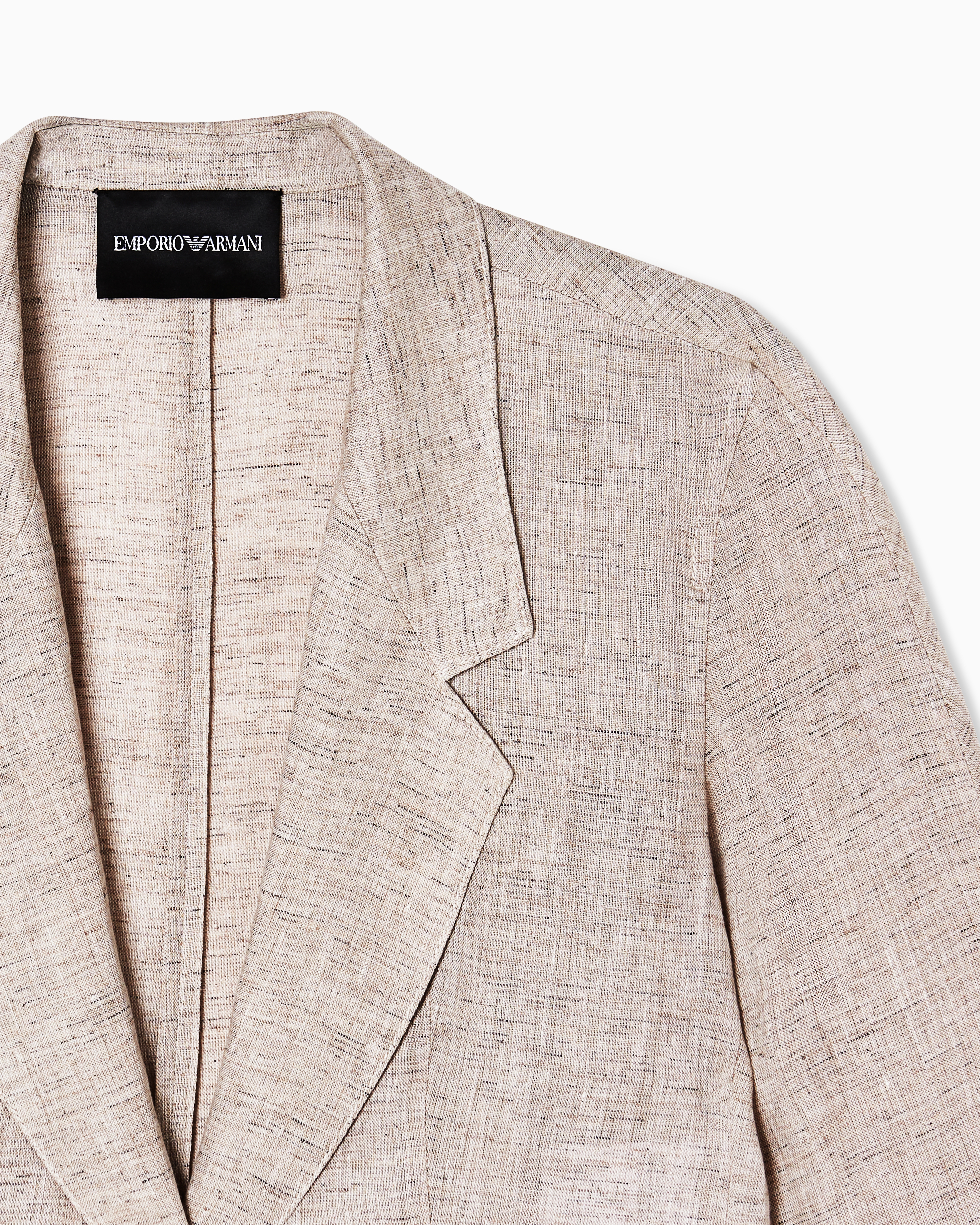 ラペル付きジャケット リネンシャンブレー | Emporio Armani ラペル付きジャケット リネンシャンブレー | Emporio Armani