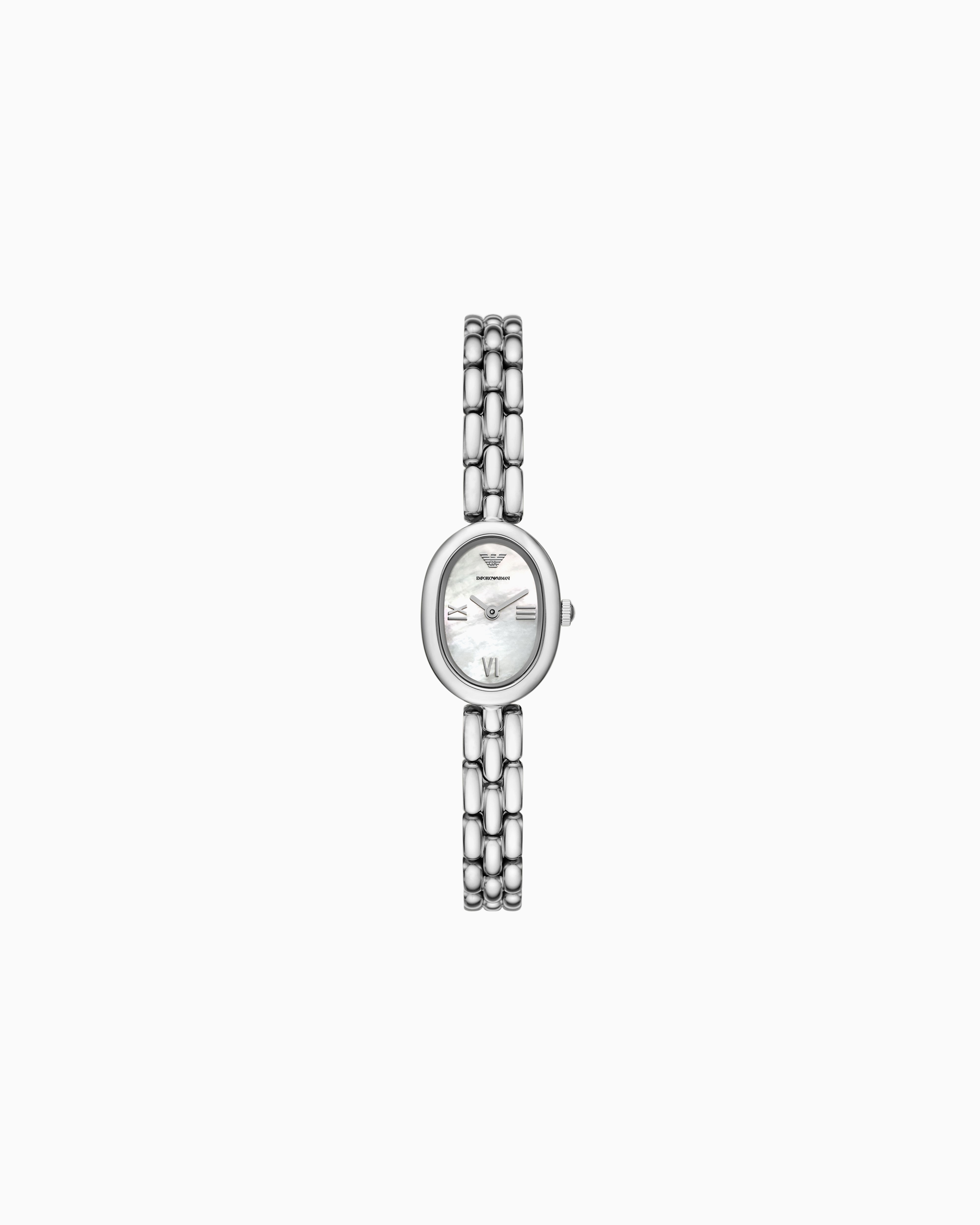 Emporio Armani Steel Strap Watches In Brown