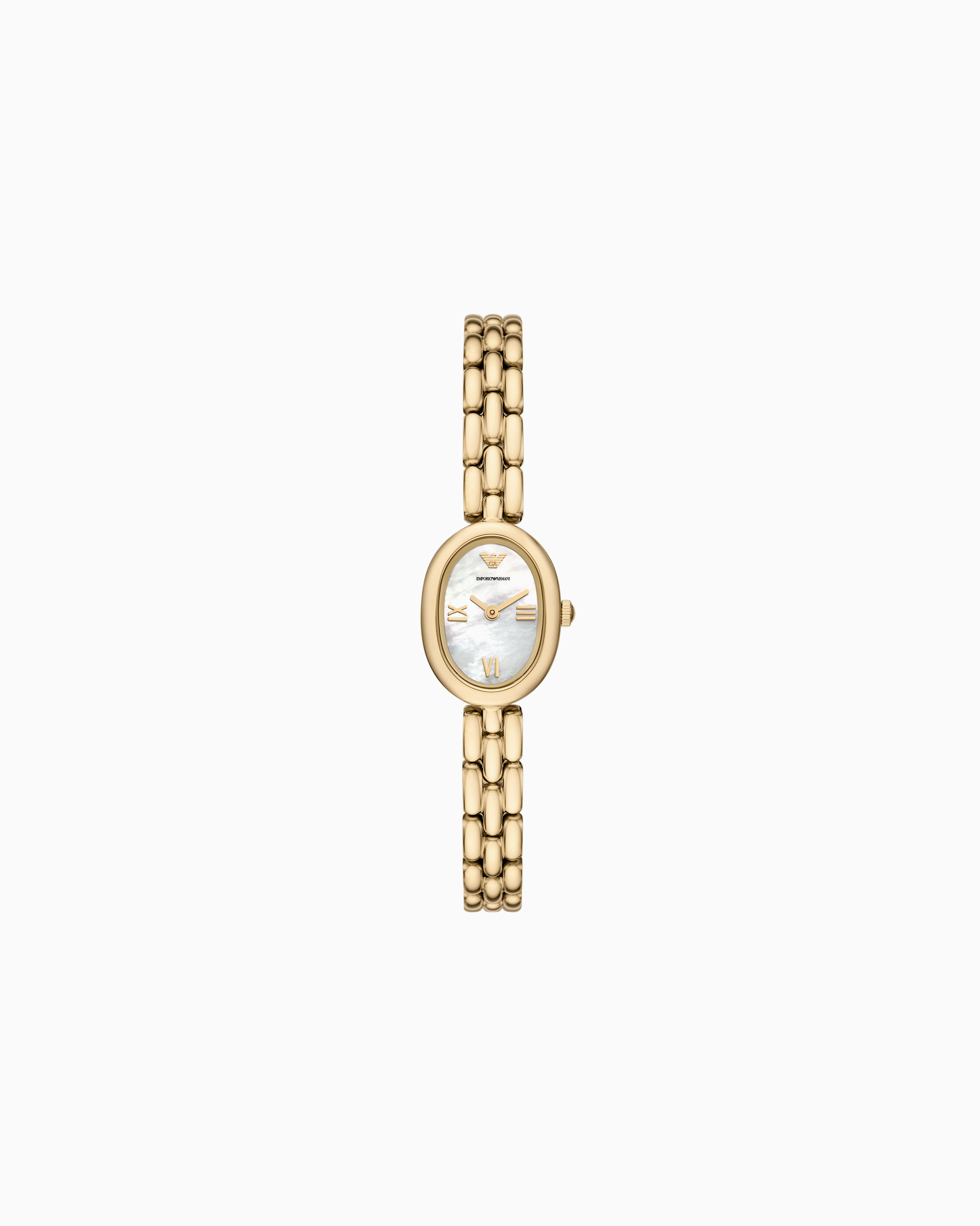 Emporio Armani Steel Strap Watches In Gold