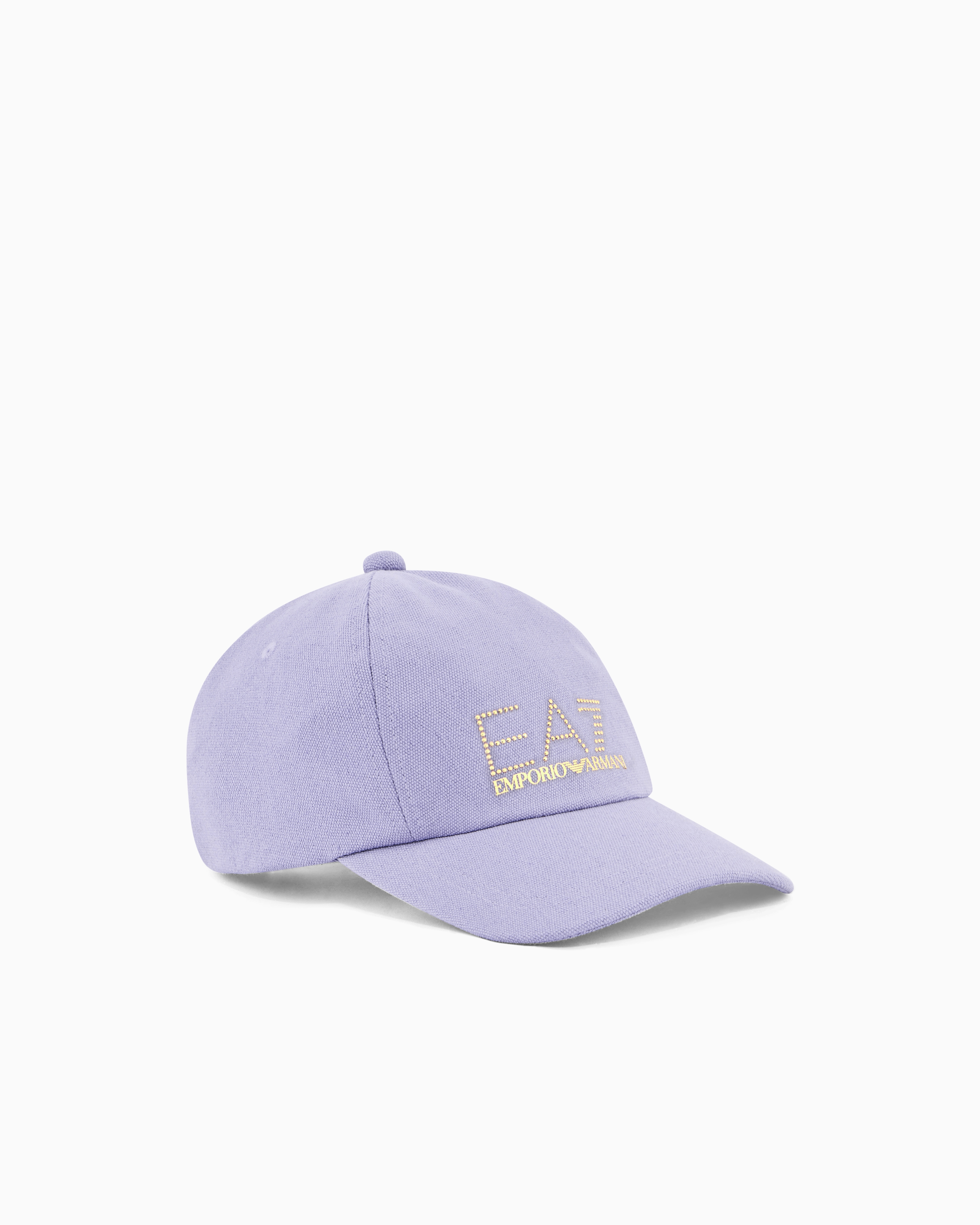 Ea7 Cotton Baseball Cap In Purple