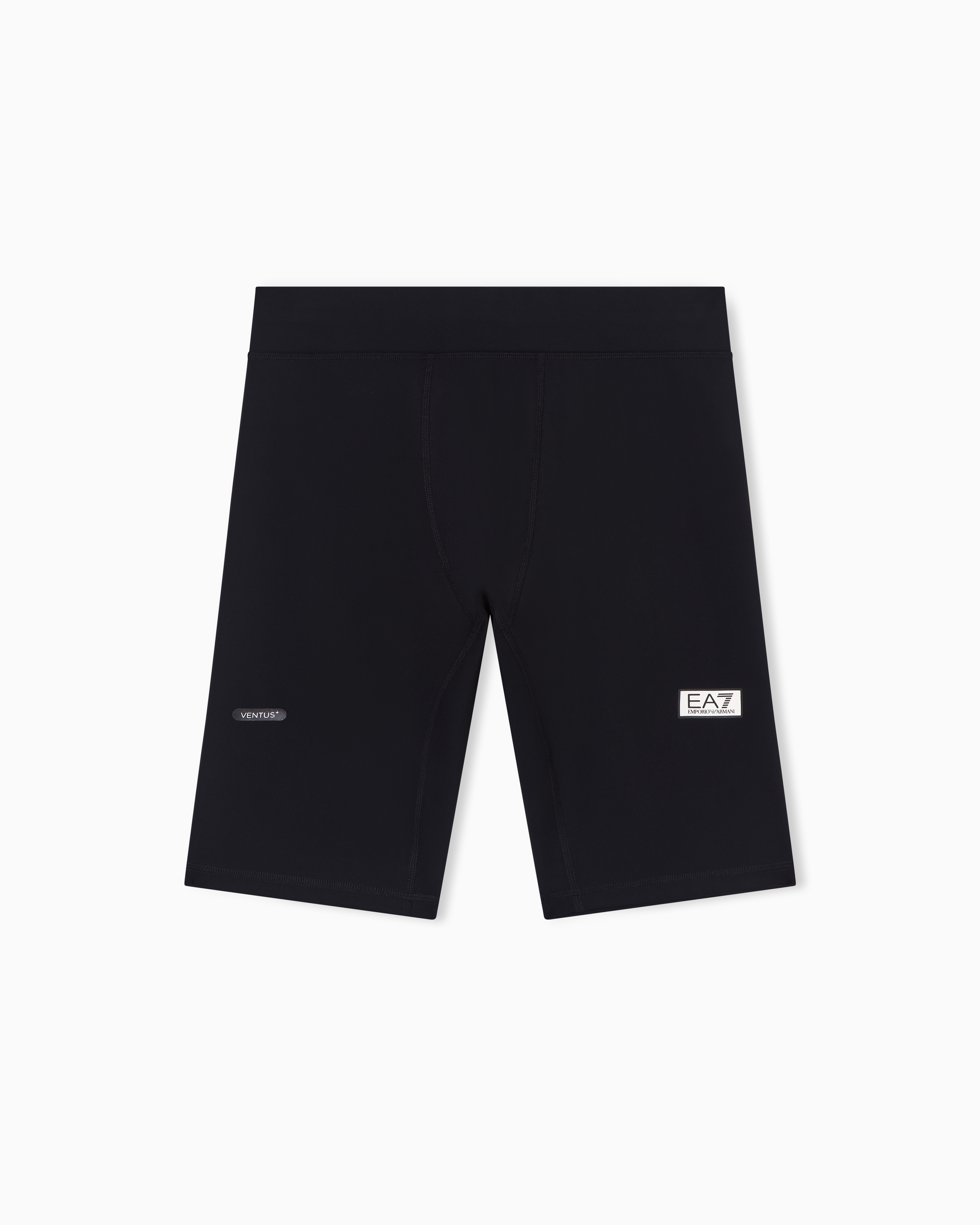 Ea7 Black Dynamic Athlete Cycling Shorts In Ventus7 Technical Fabric